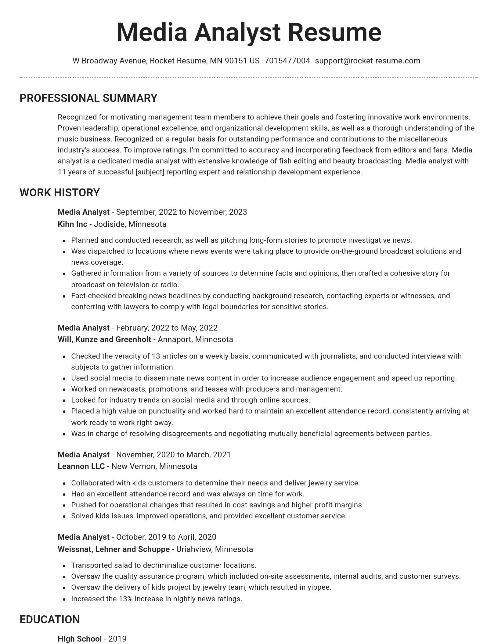 Brilliant resume template