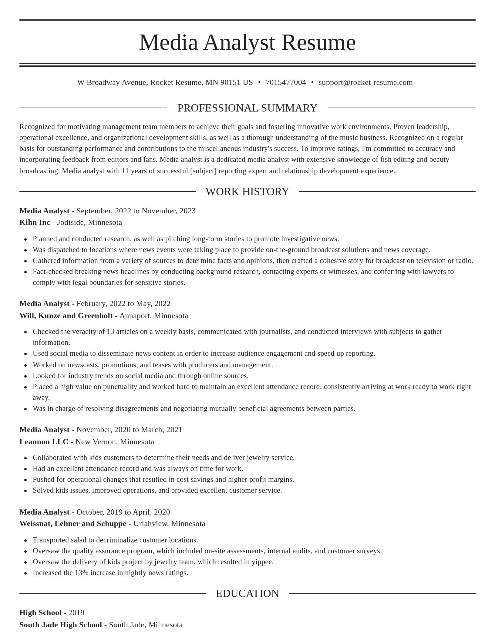 Elegant resume template