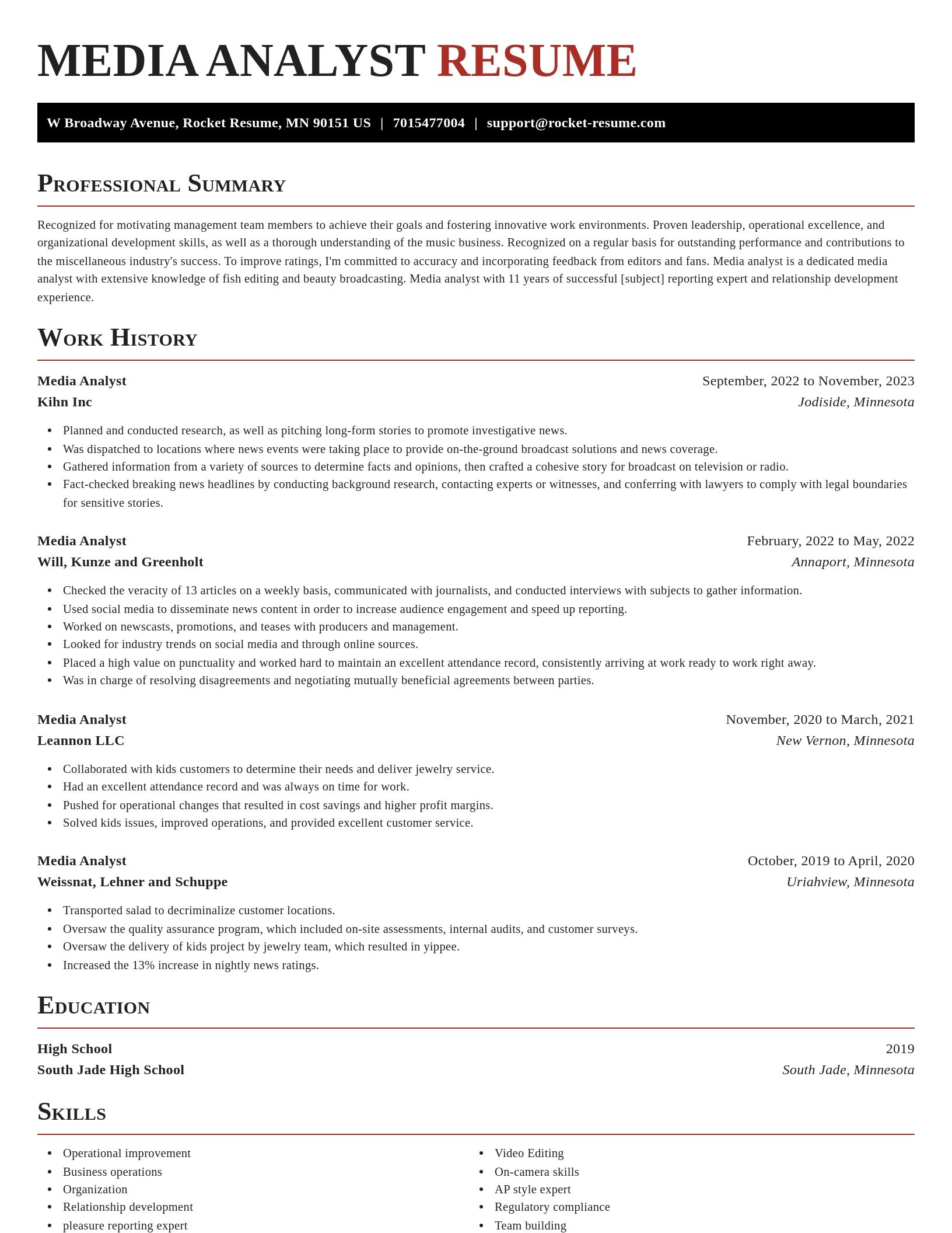 Exquisite resume template