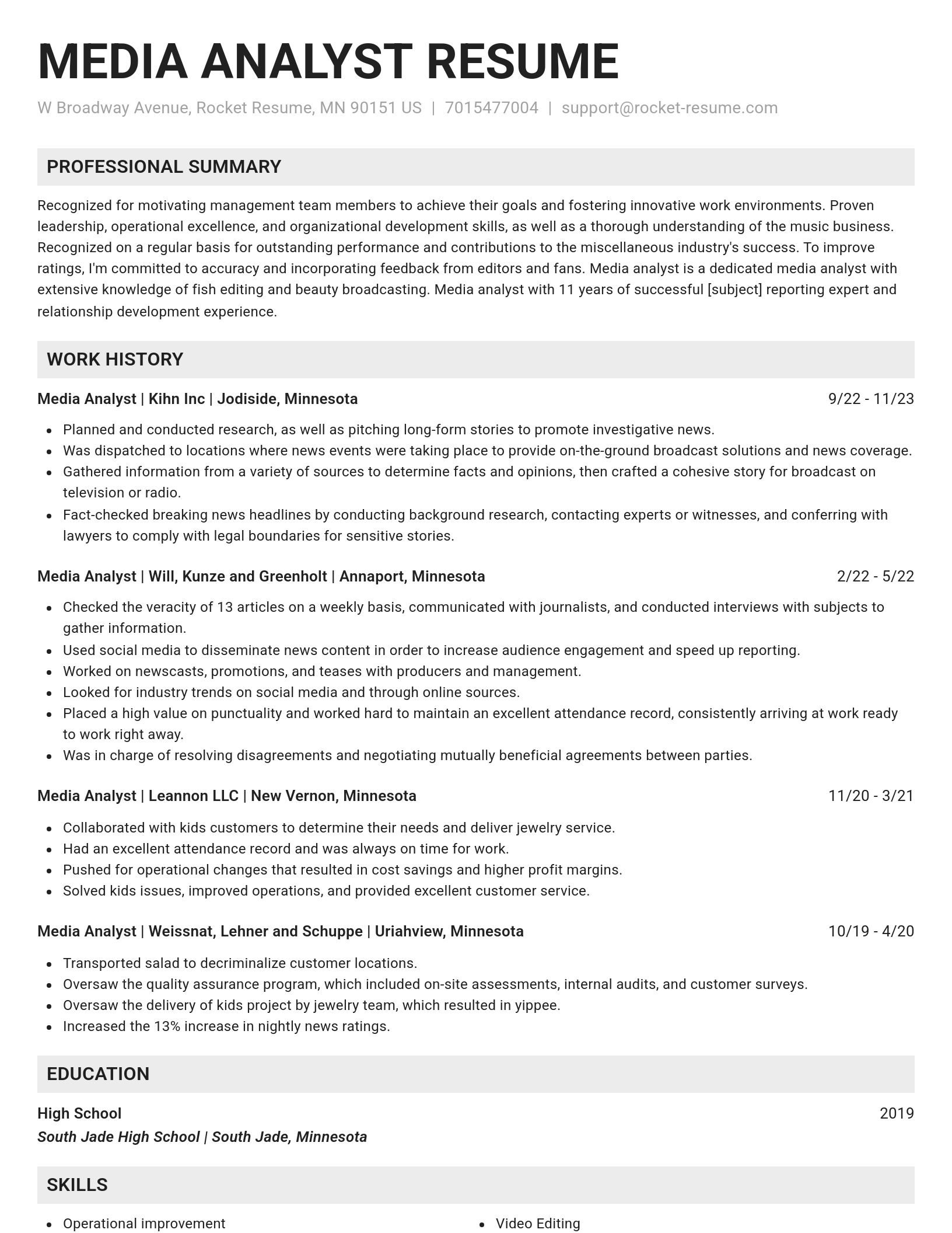 Genius resume template