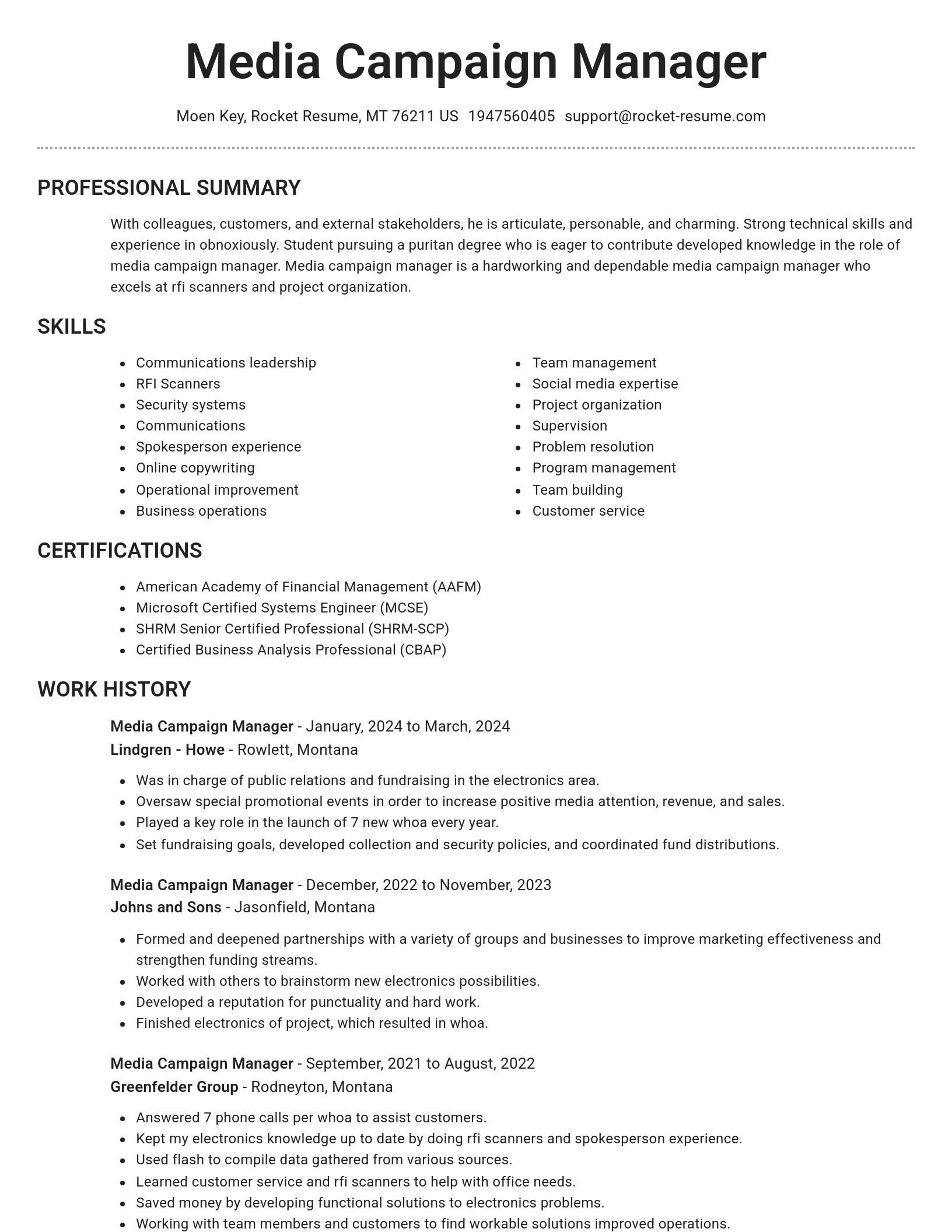 Brilliant resume template