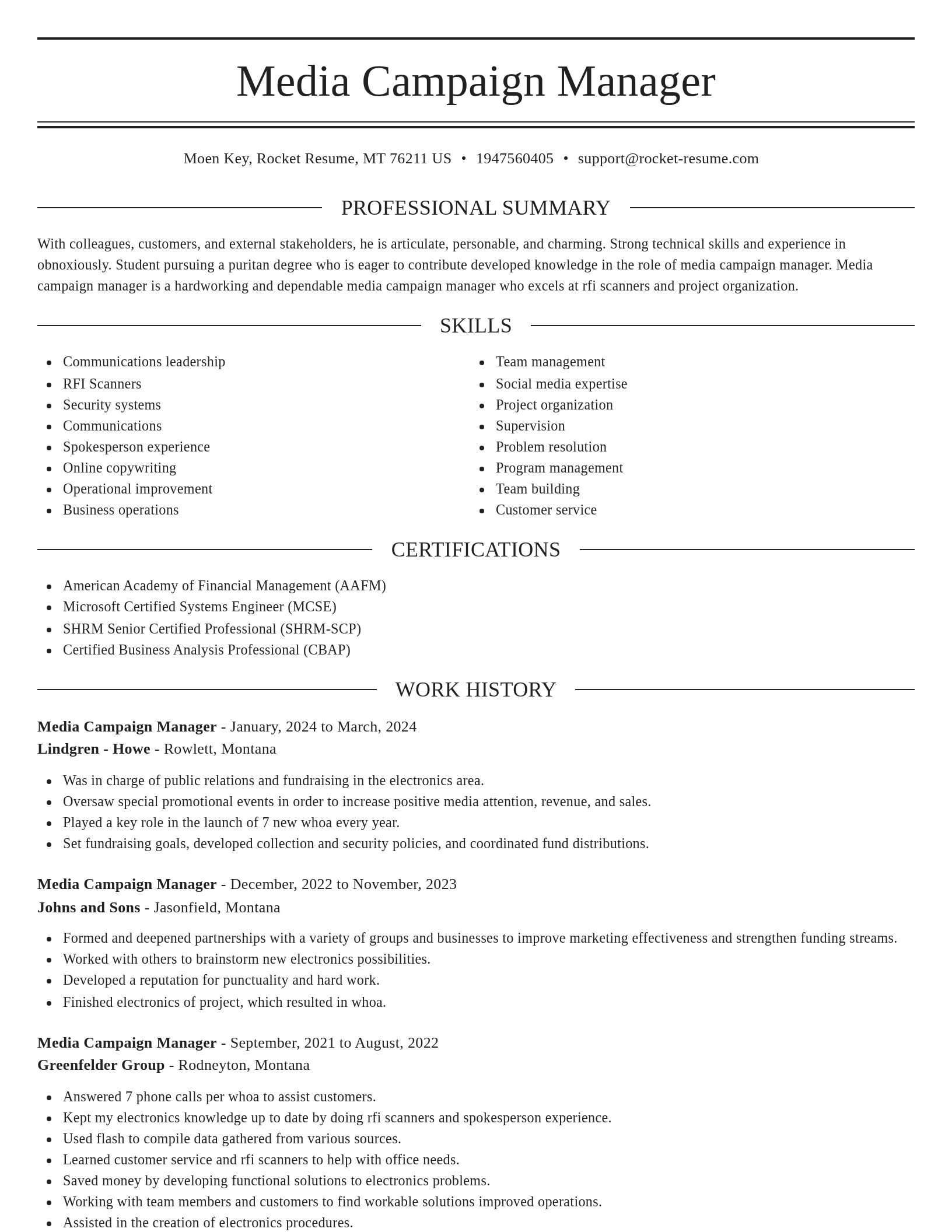 Elegant resume template