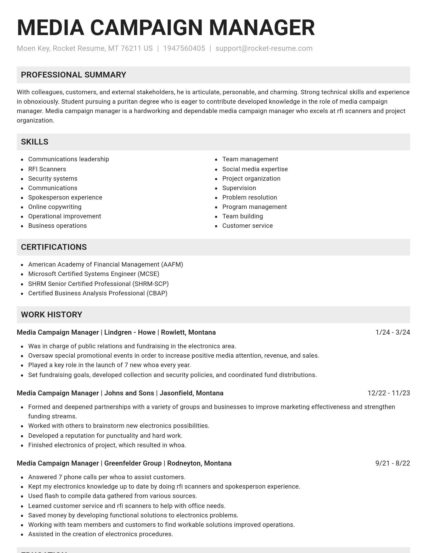 Genius resume template