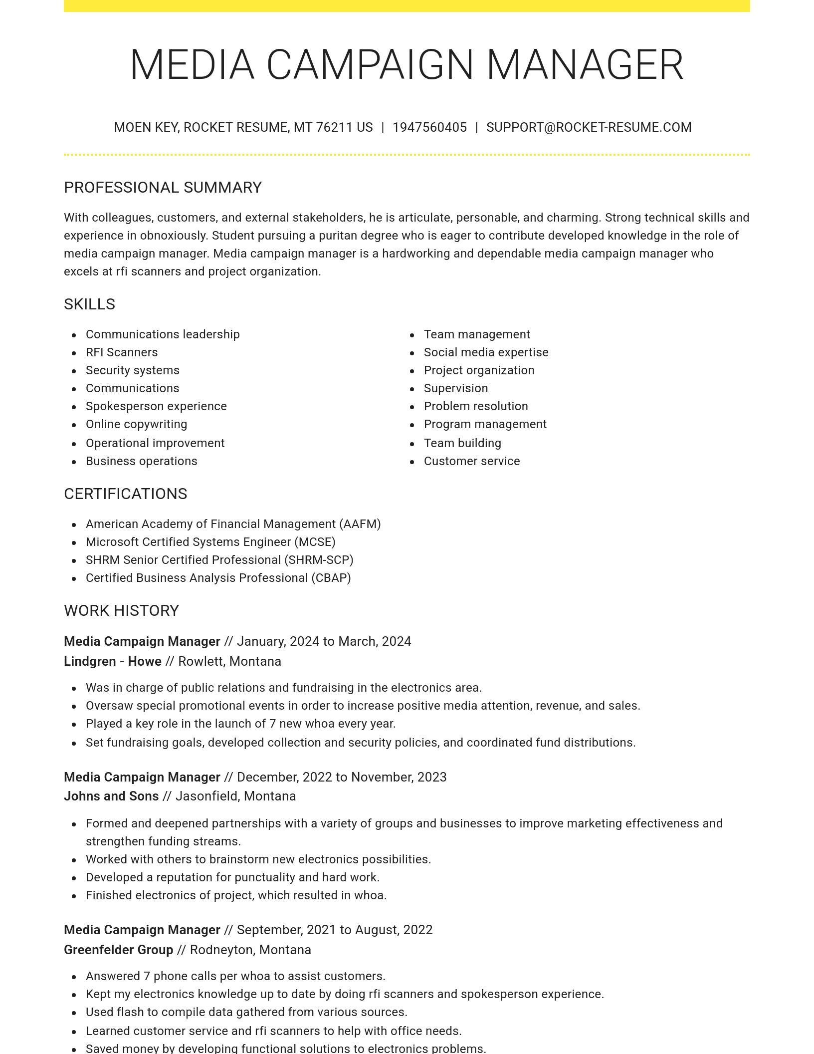 Grand resume template