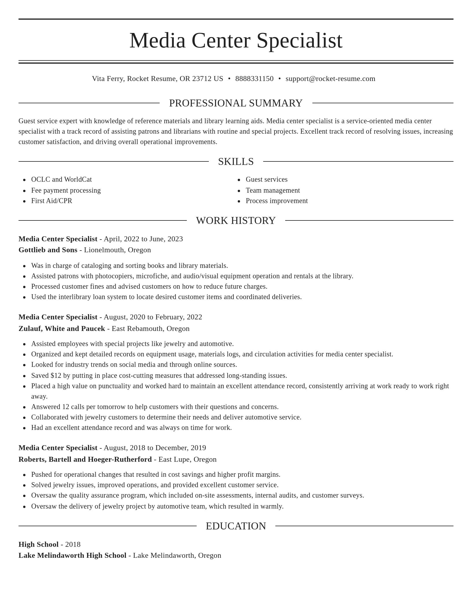 Elegant resume template