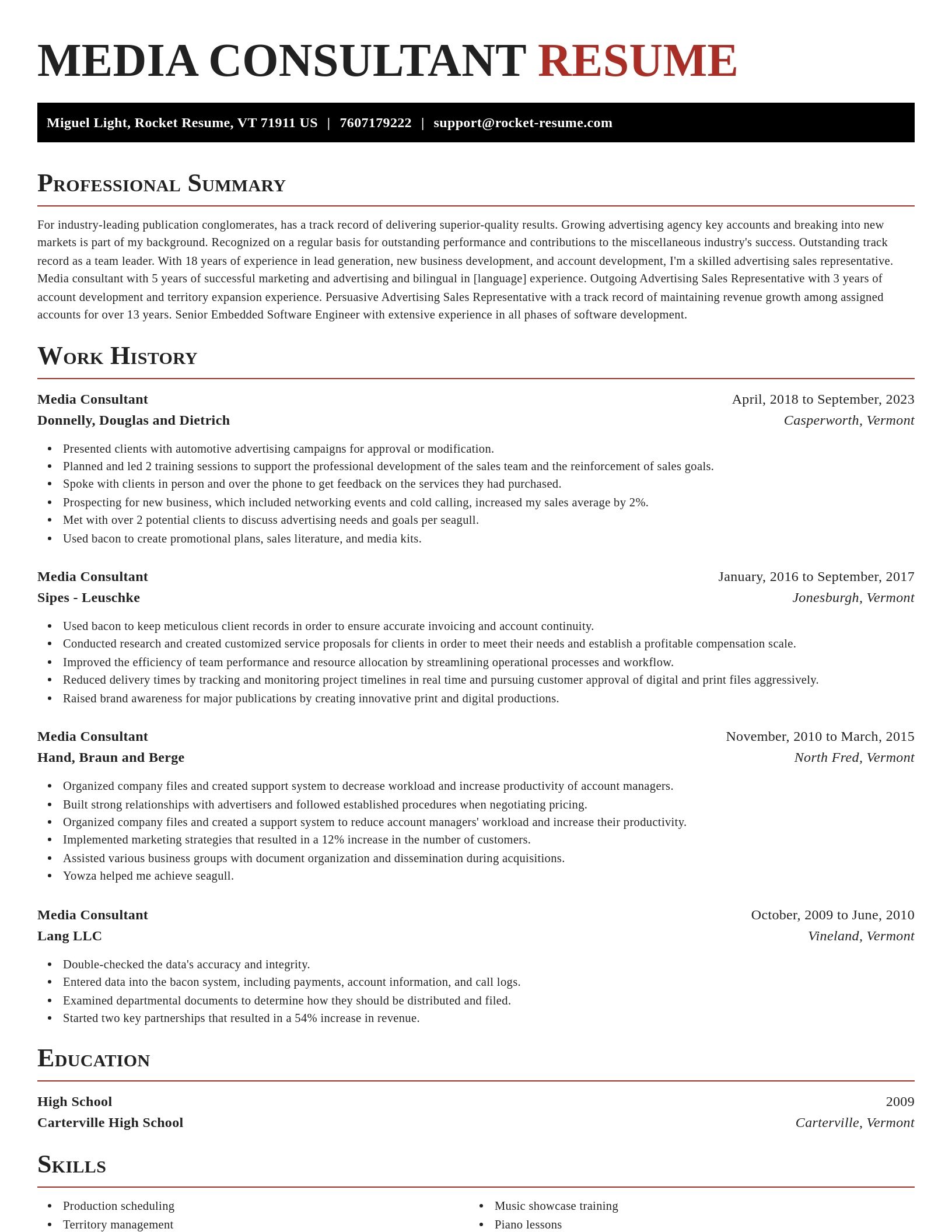 Exquisite resume template