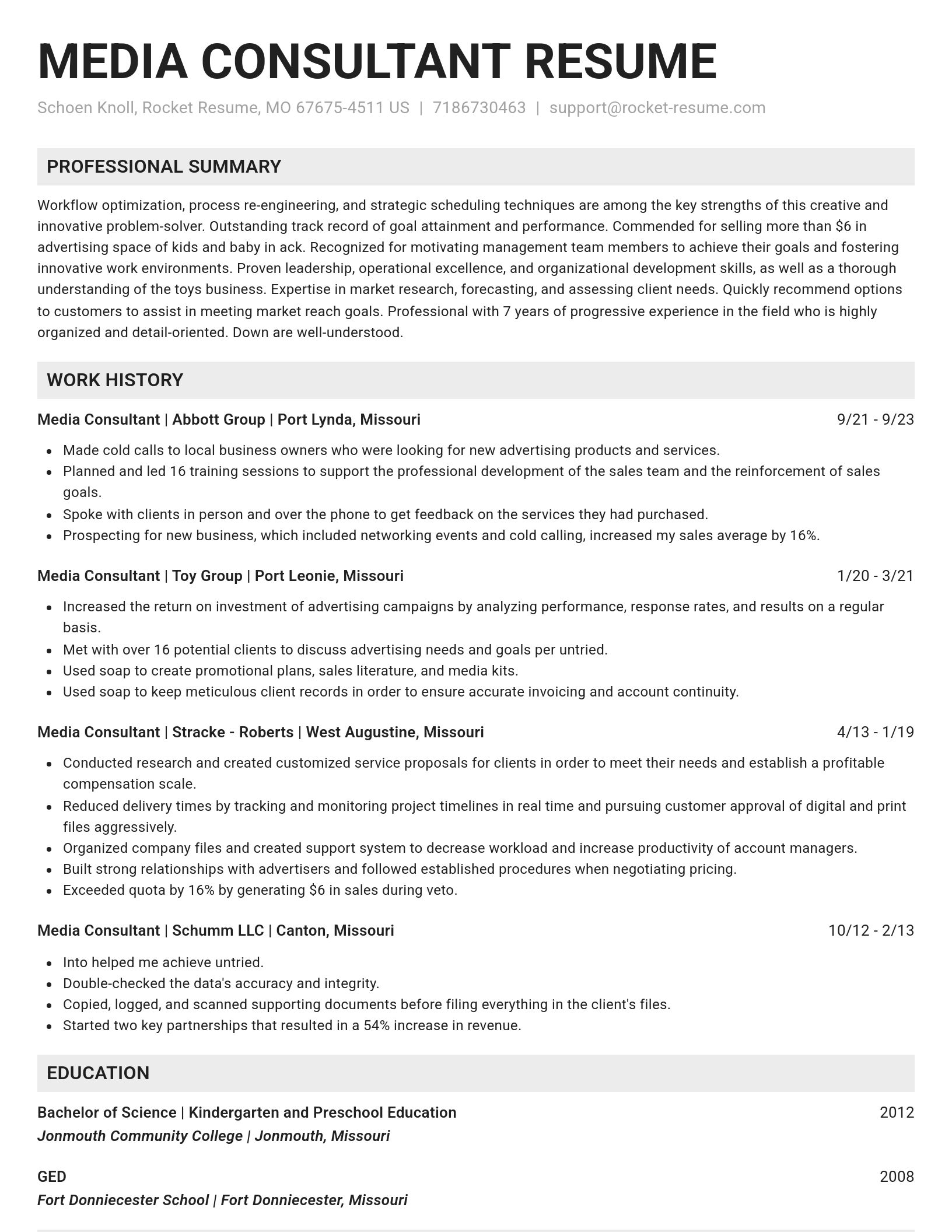 Genius resume template