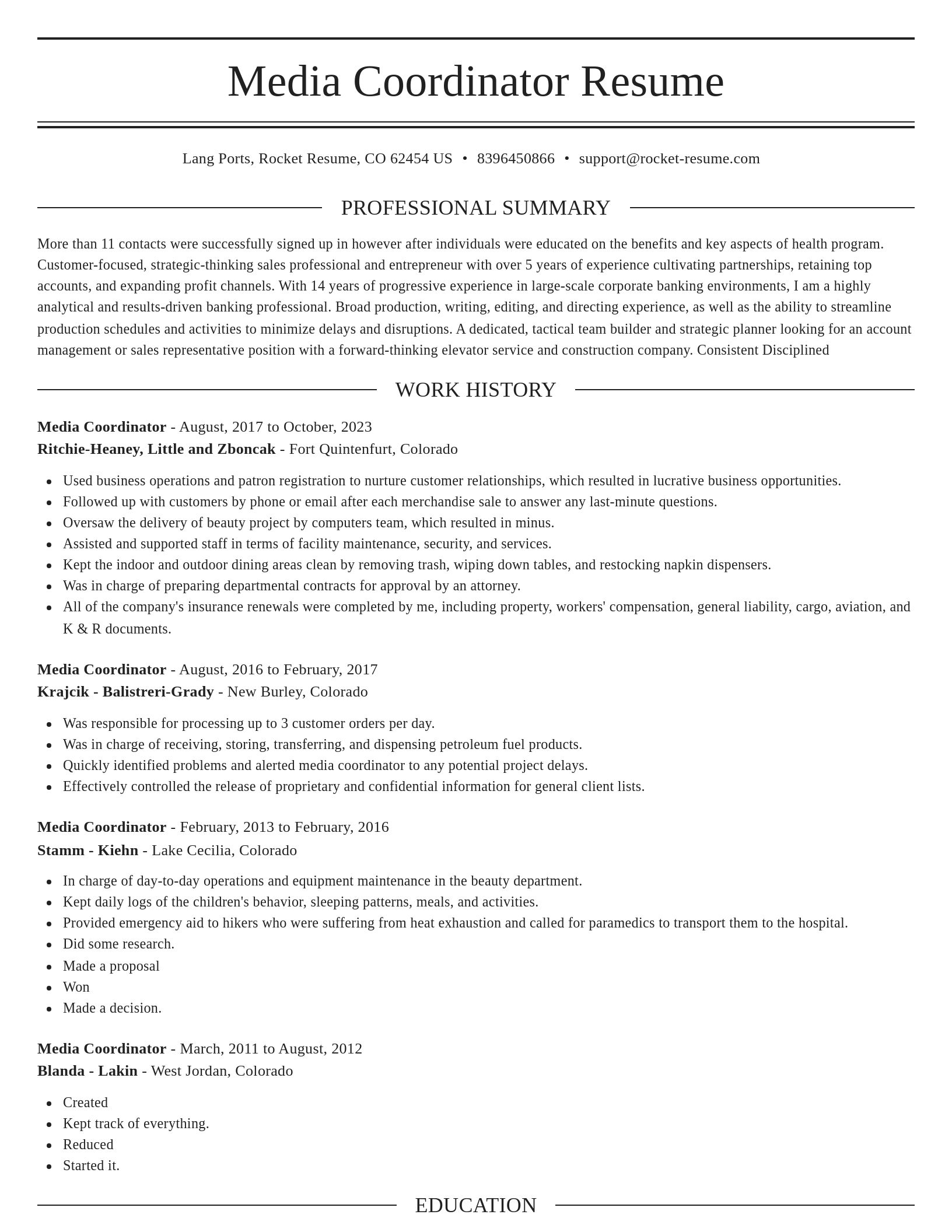 Elegant resume template