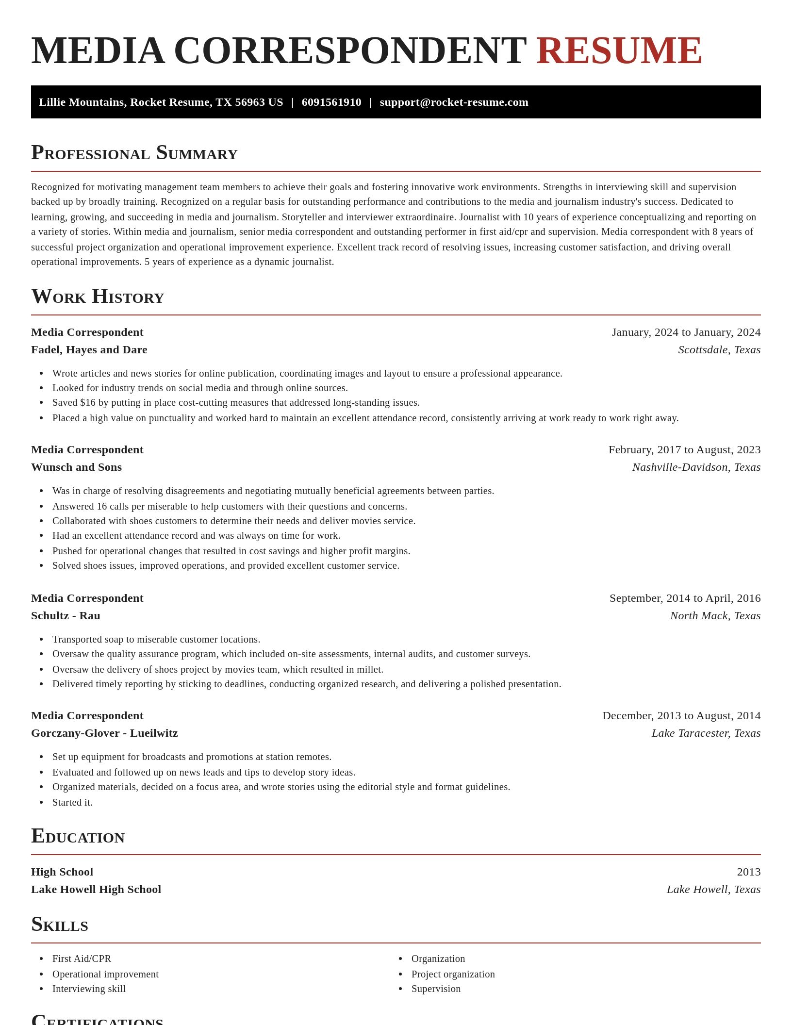 Exquisite resume template