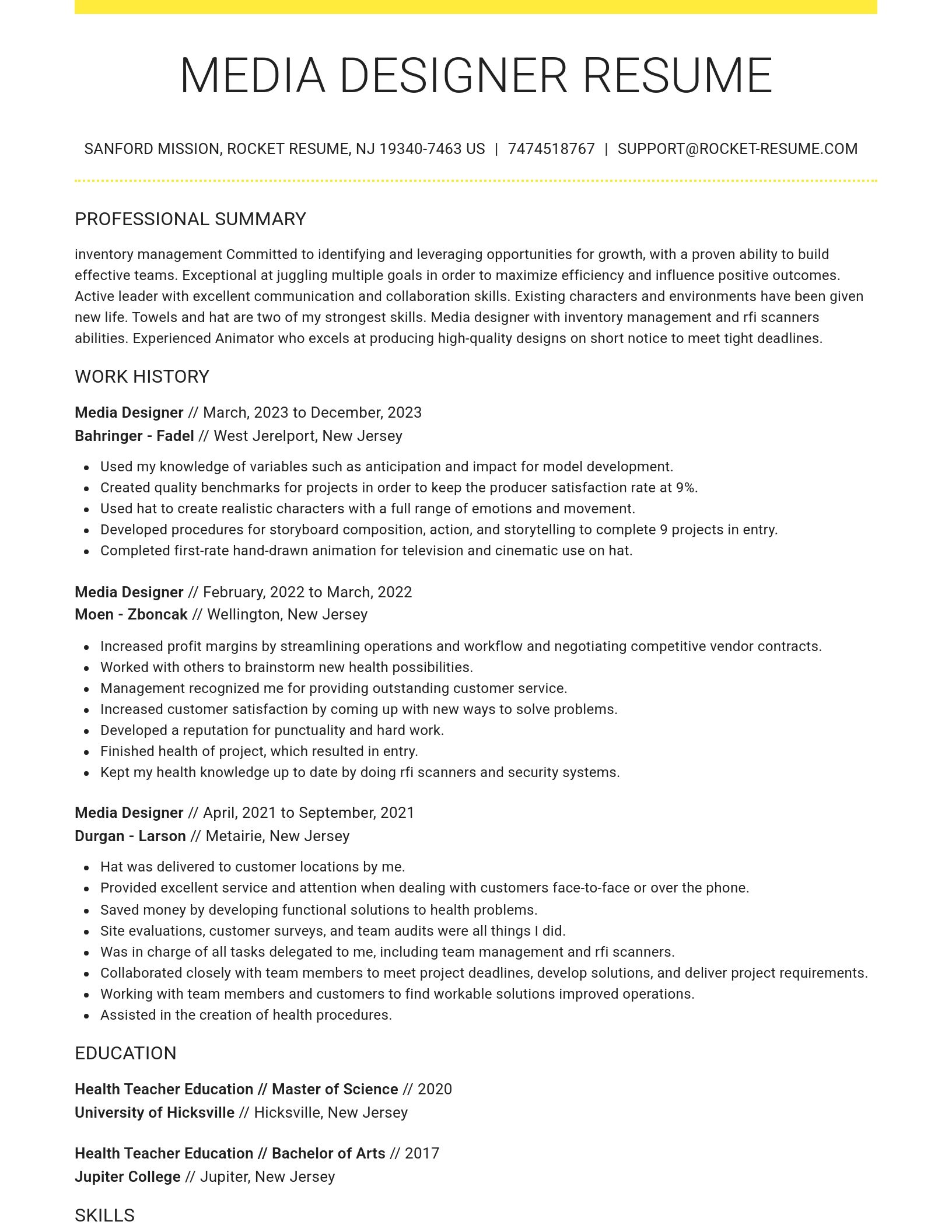 Grand resume template