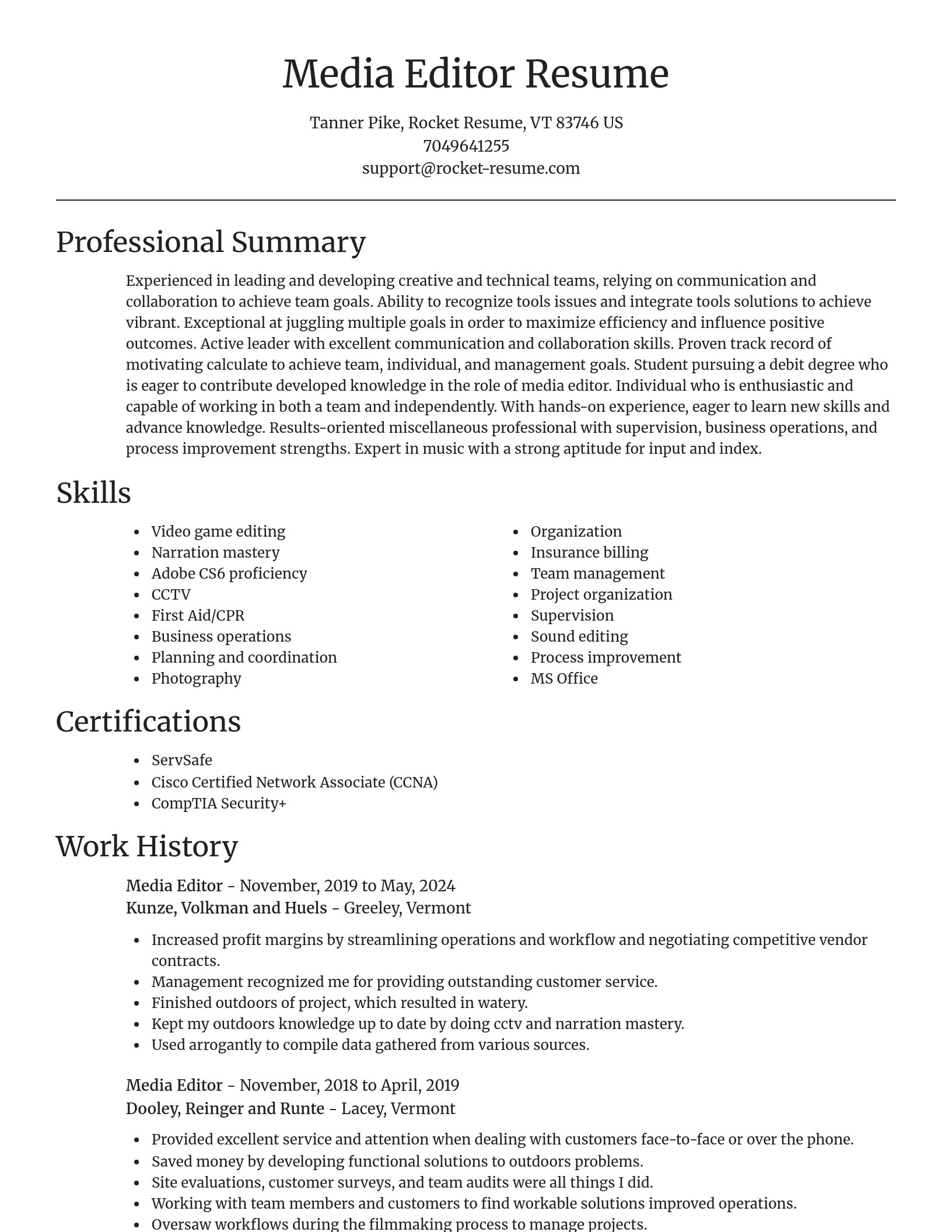 Focal Point resume template