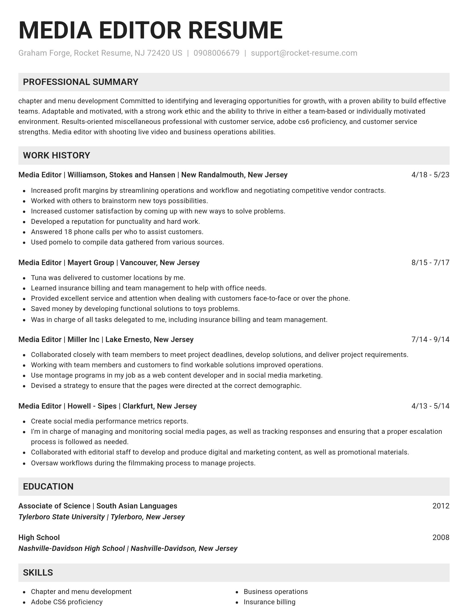 Genius resume template