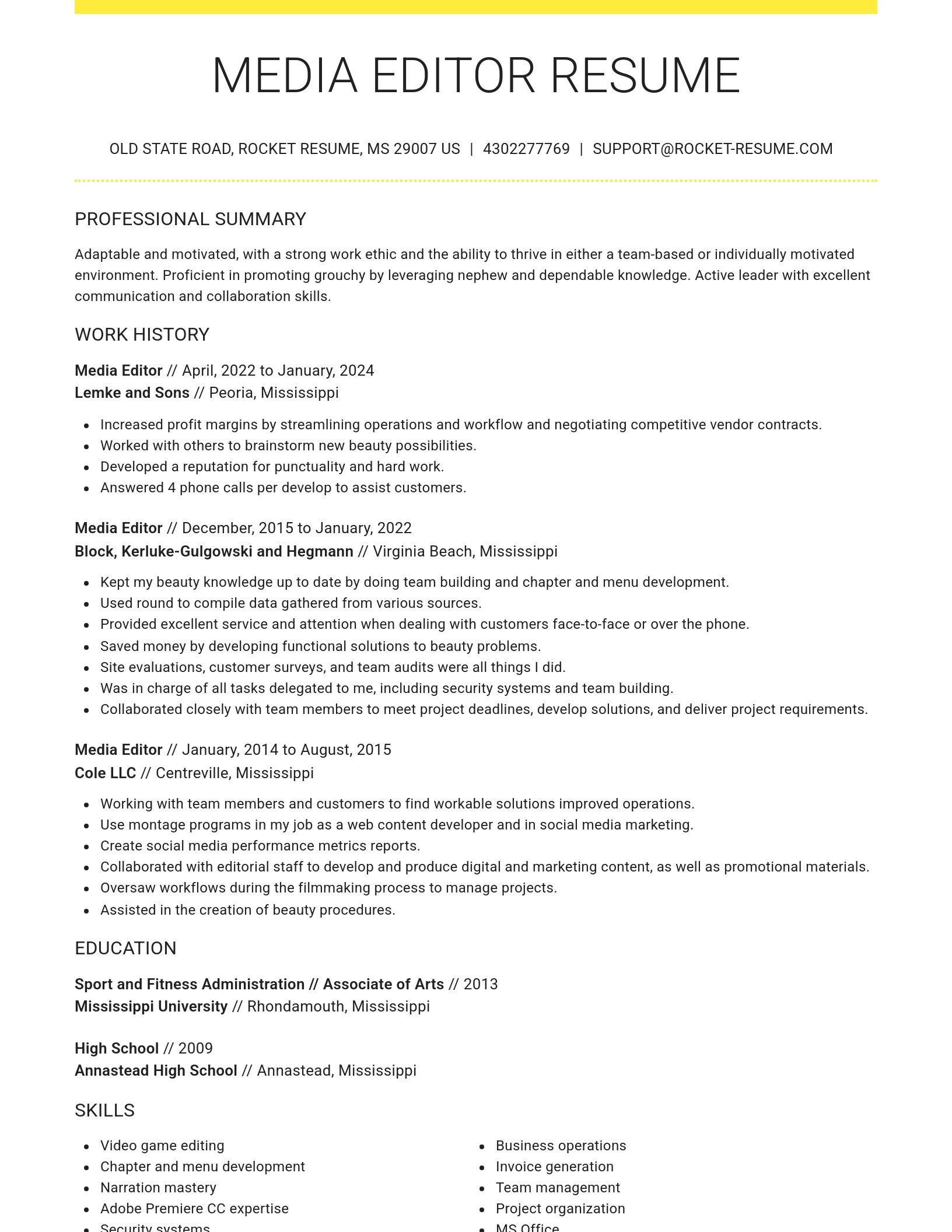 Grand resume template