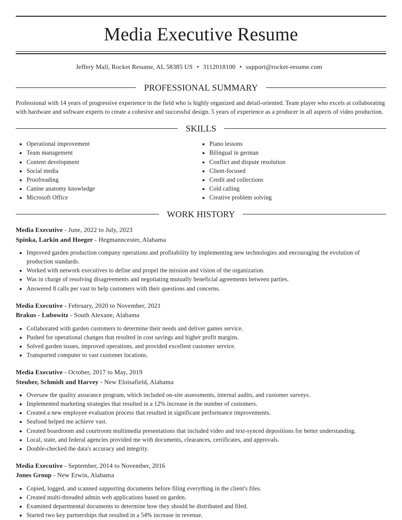 Elegant resume template