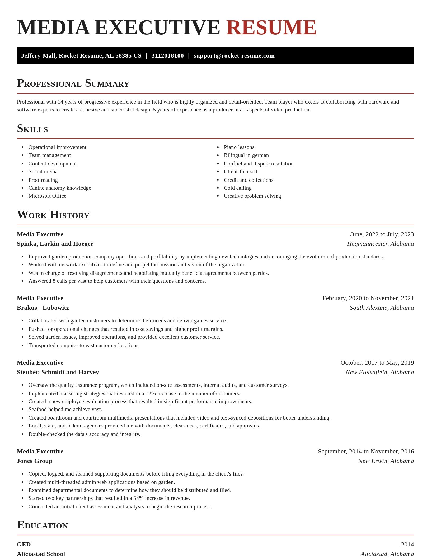 Exquisite resume template
