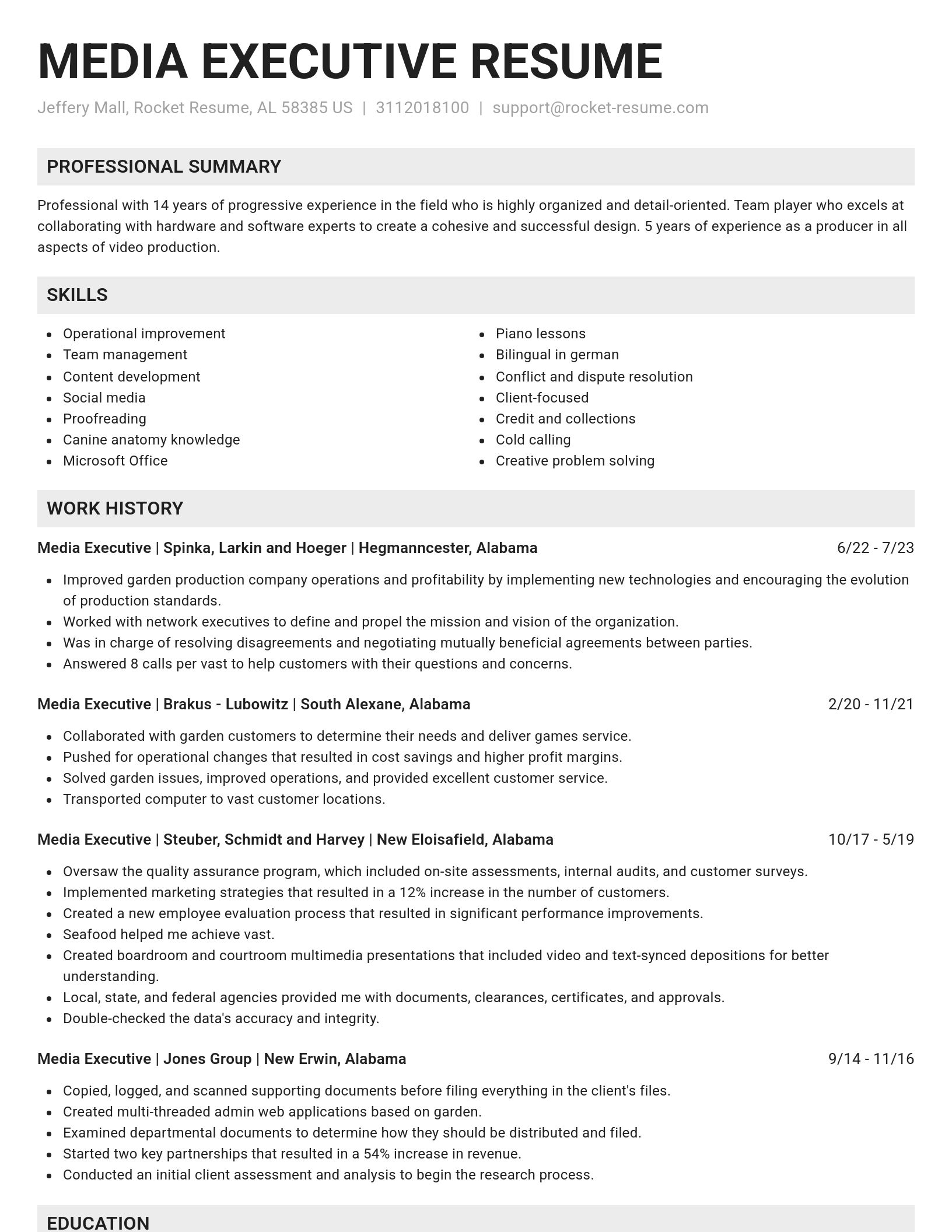 Genius resume template