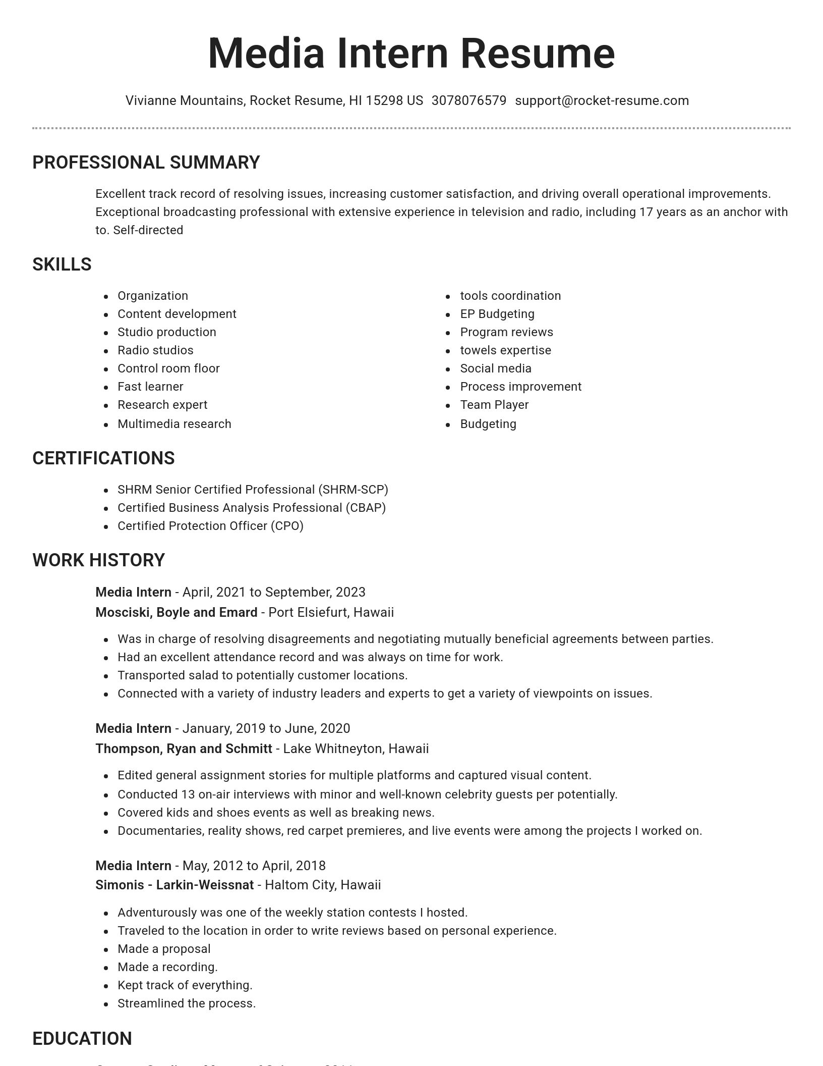 Brilliant resume template