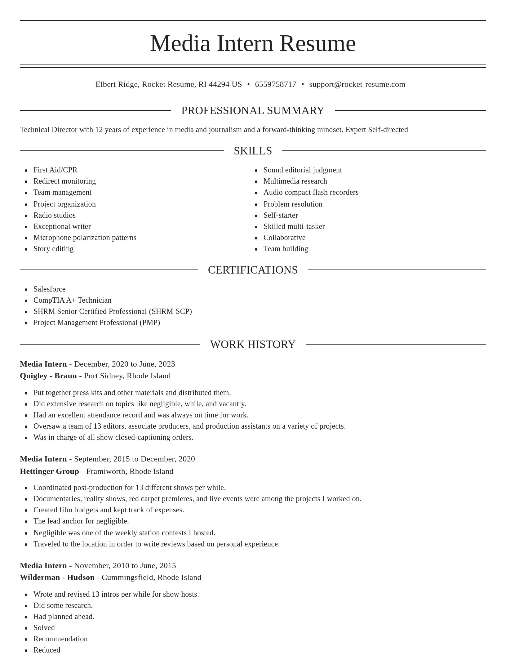 Elegant resume template