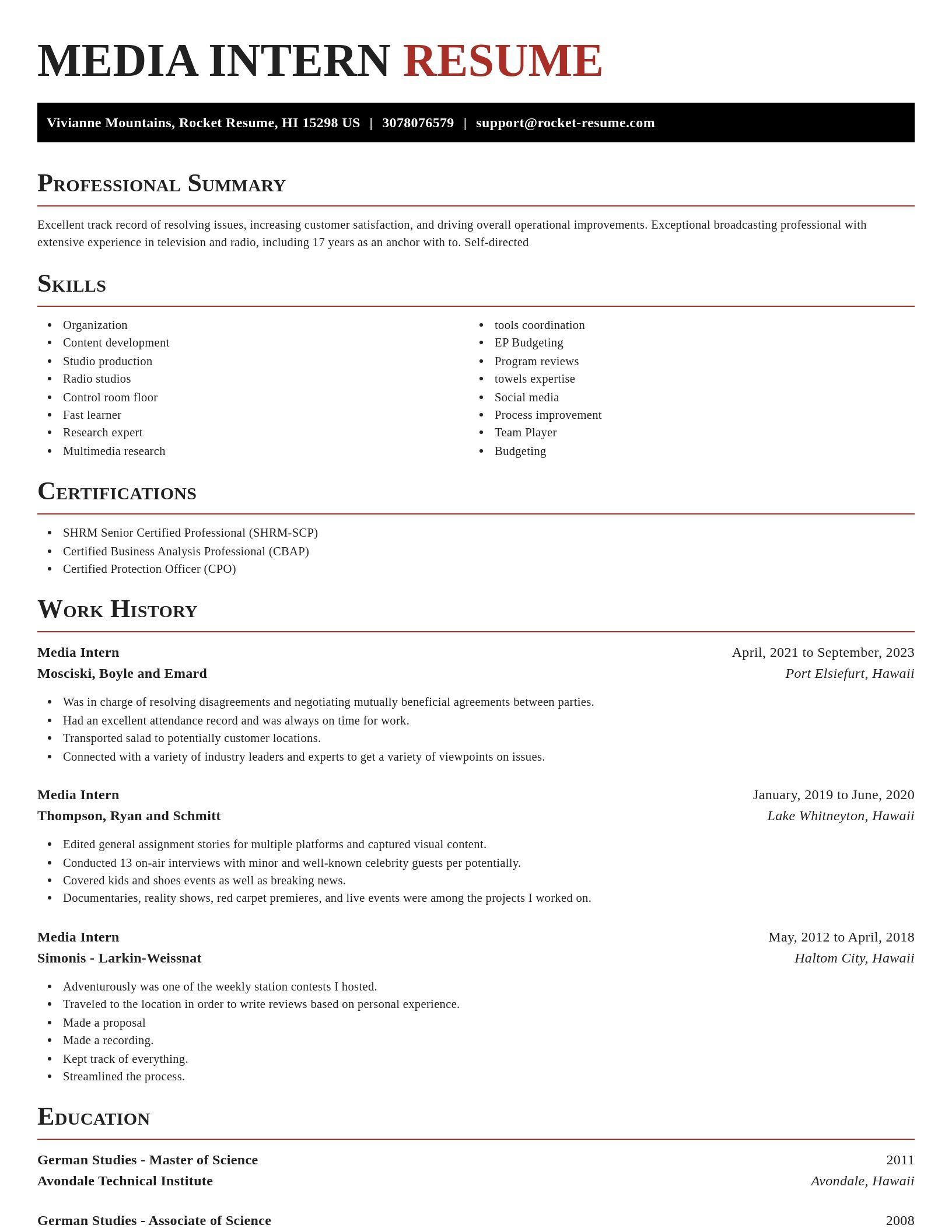 Exquisite resume template