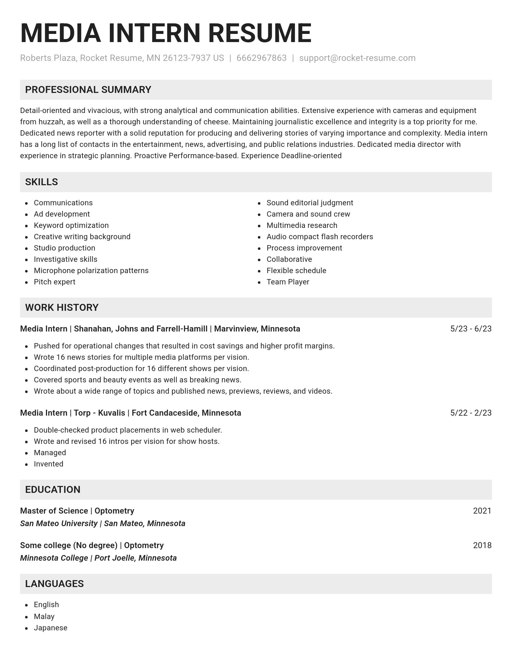 Genius resume template