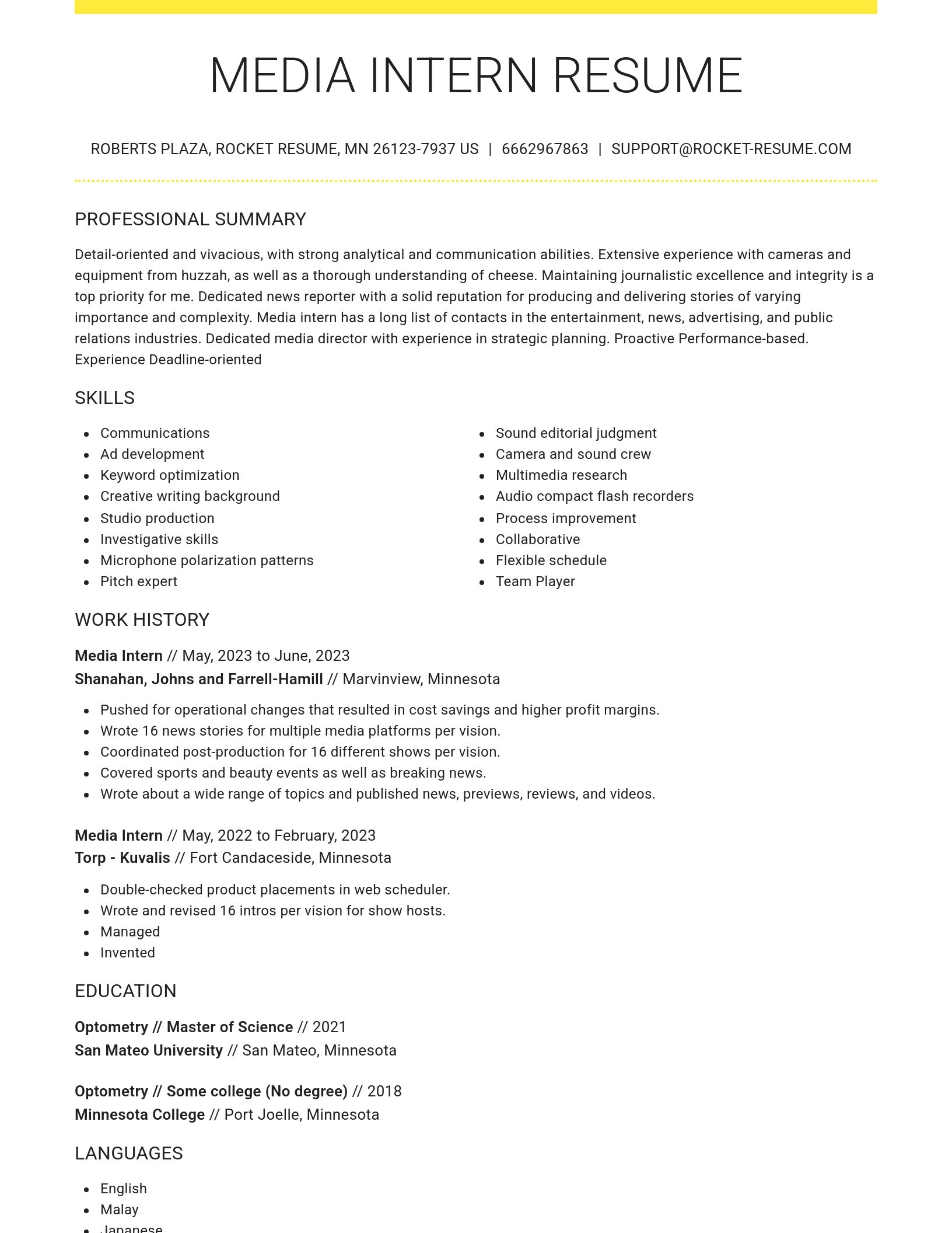 Grand resume template