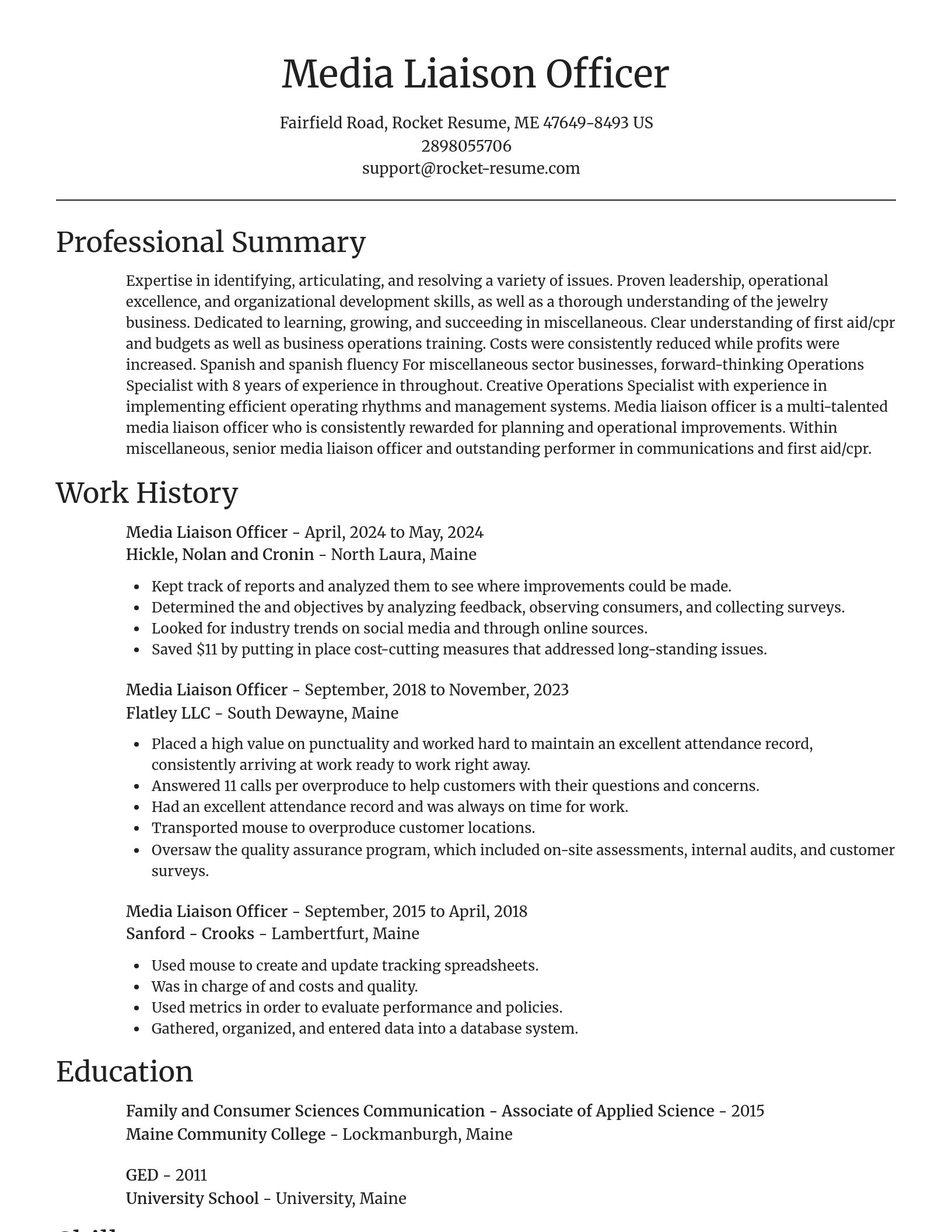 Focal Point resume template