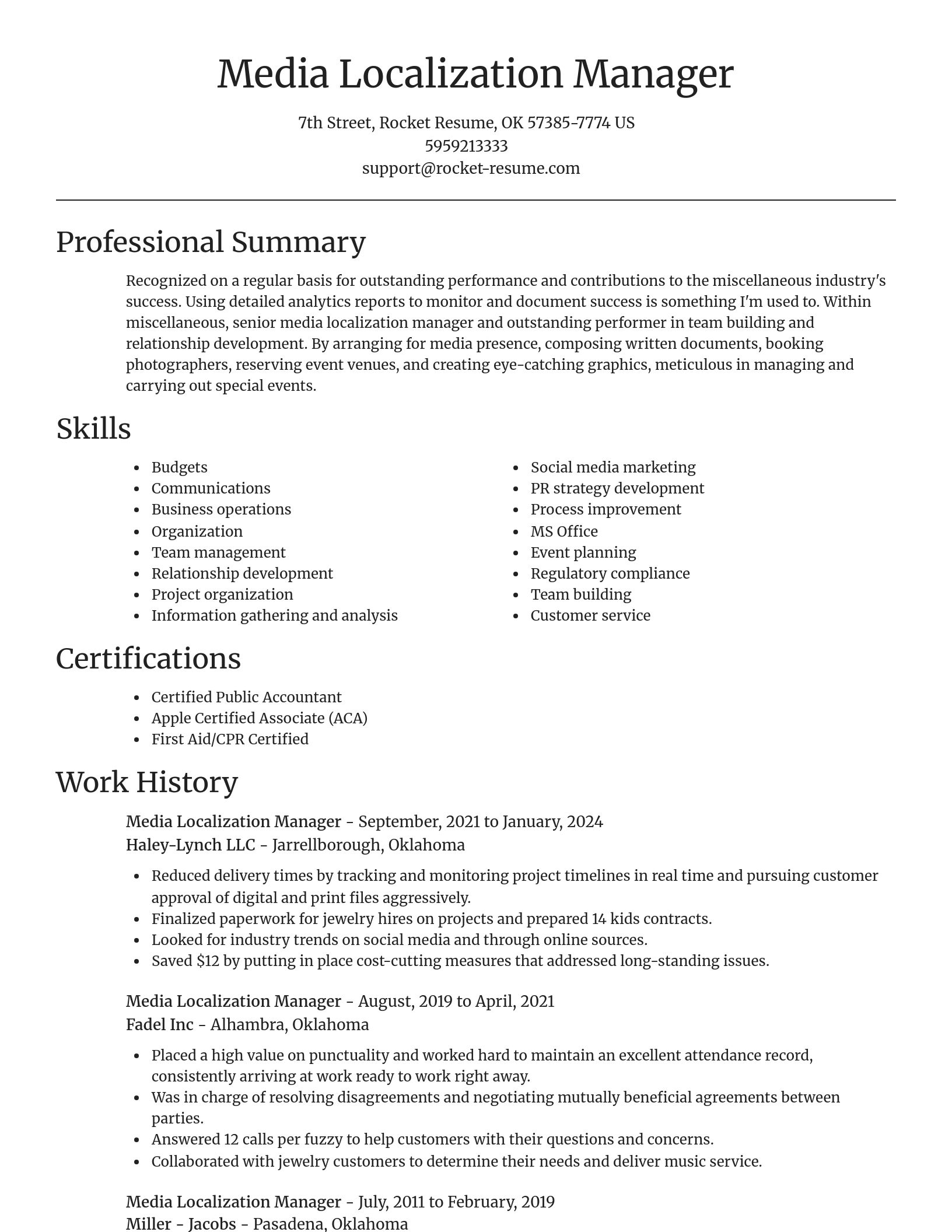 Focal Point resume template