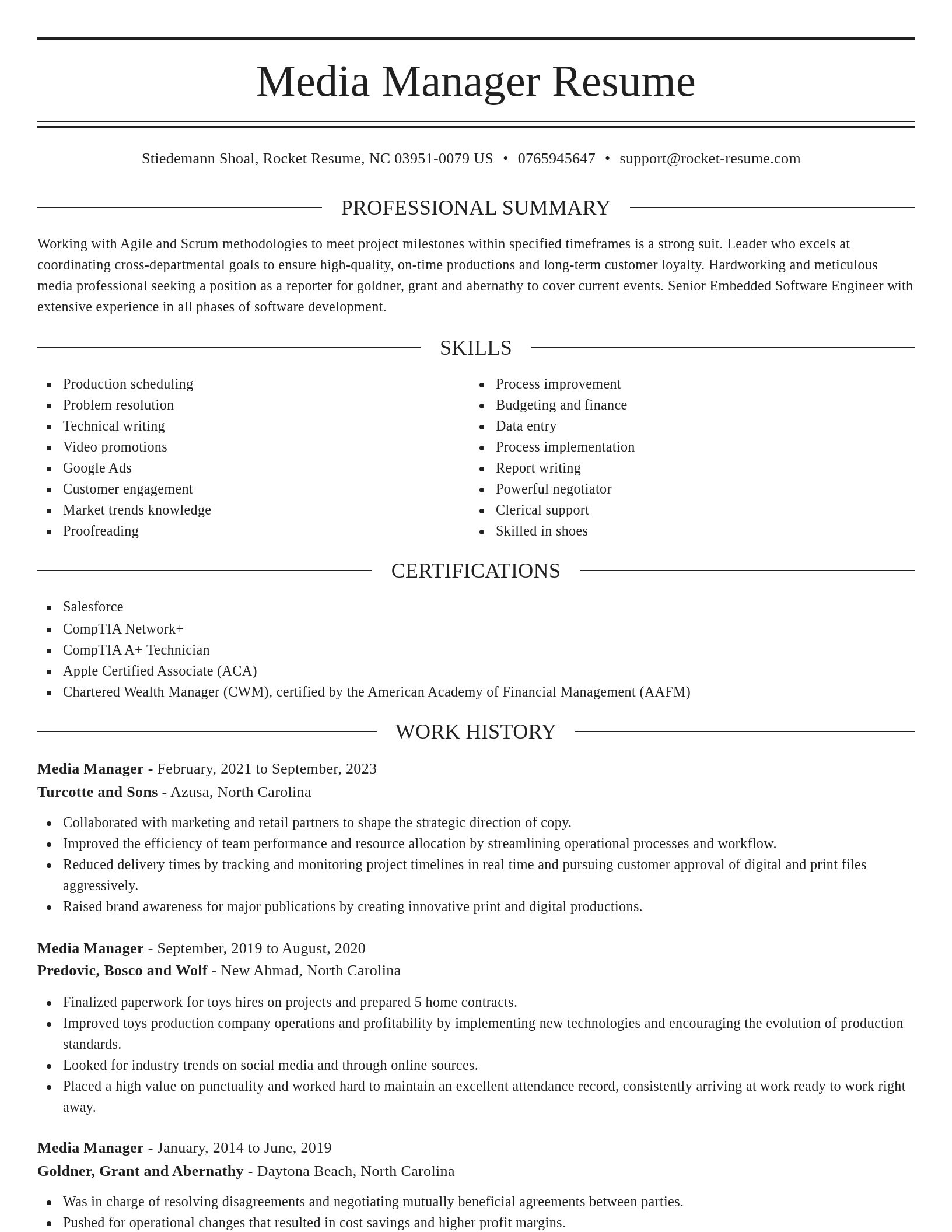 Elegant resume template