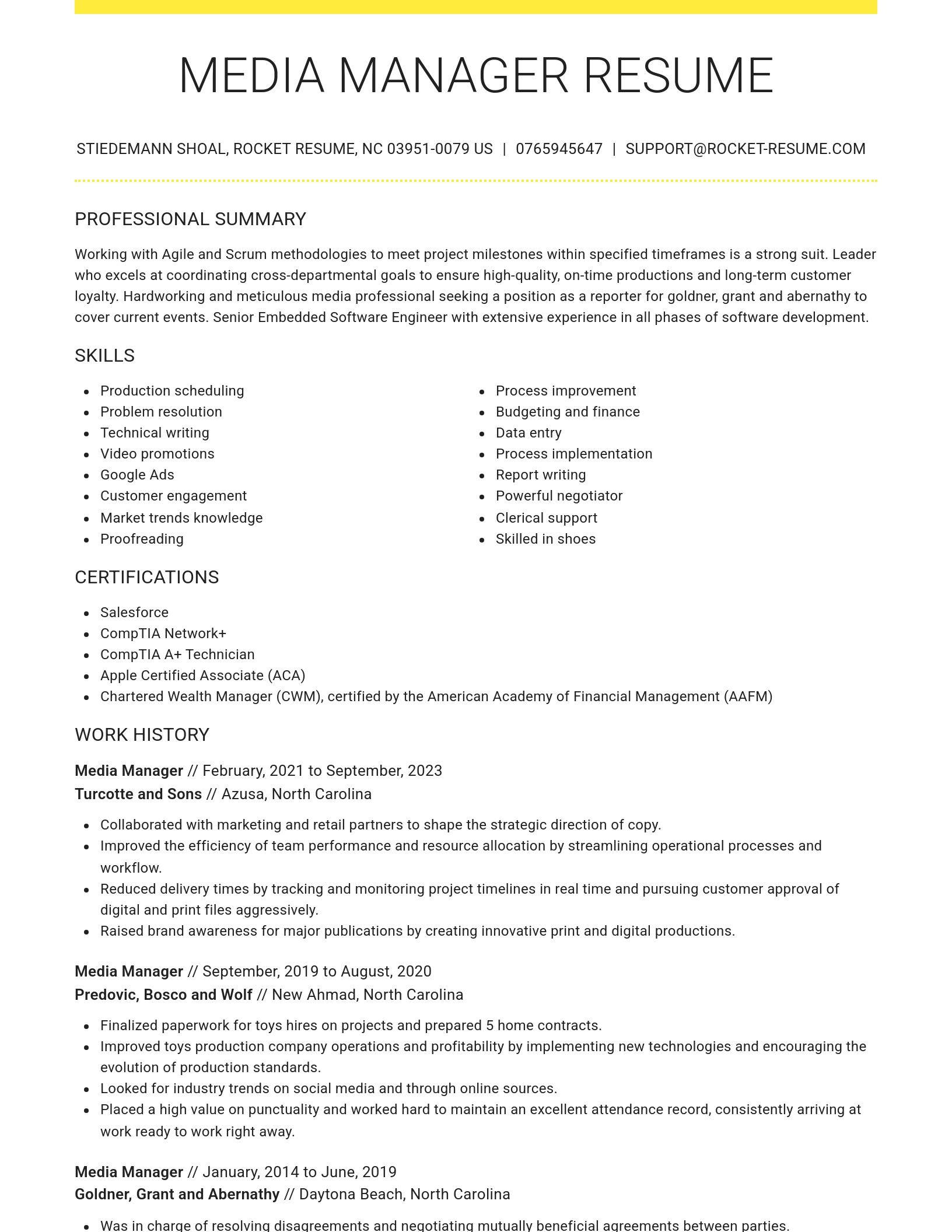 Grand resume template