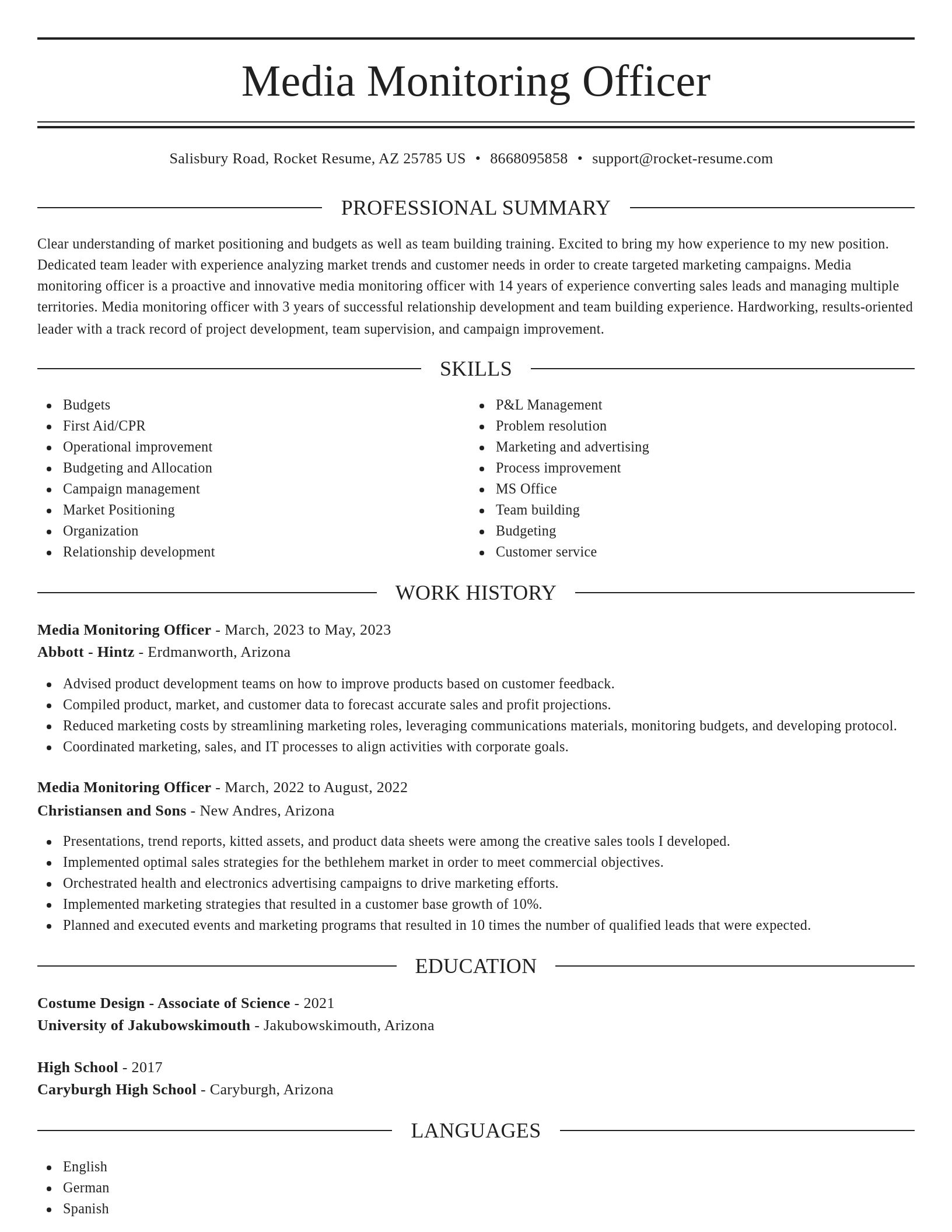 Elegant resume template