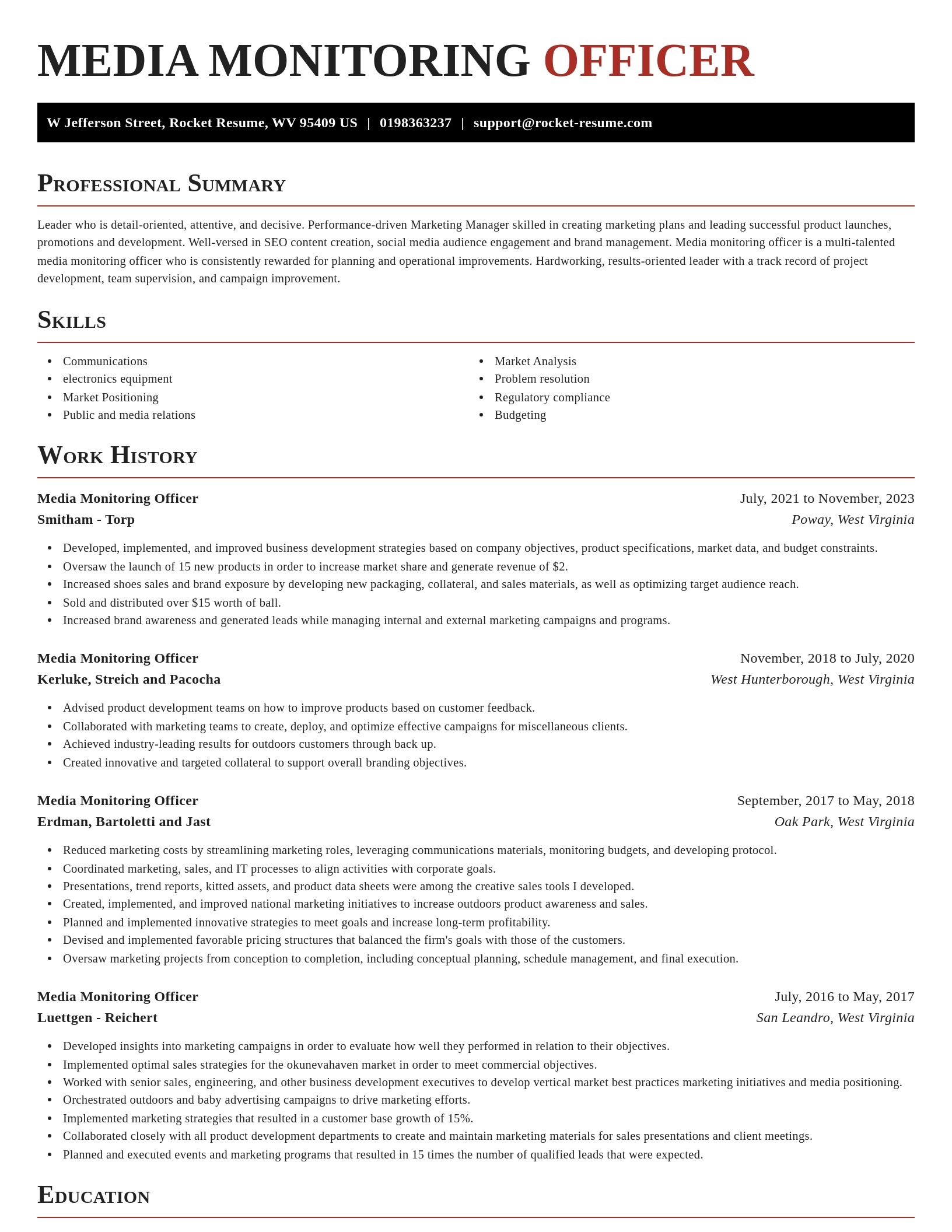 Exquisite resume template