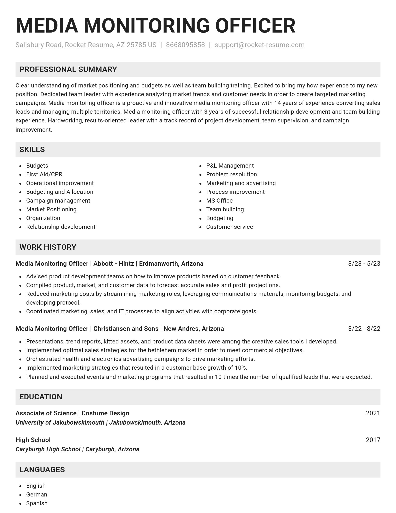 Genius resume template