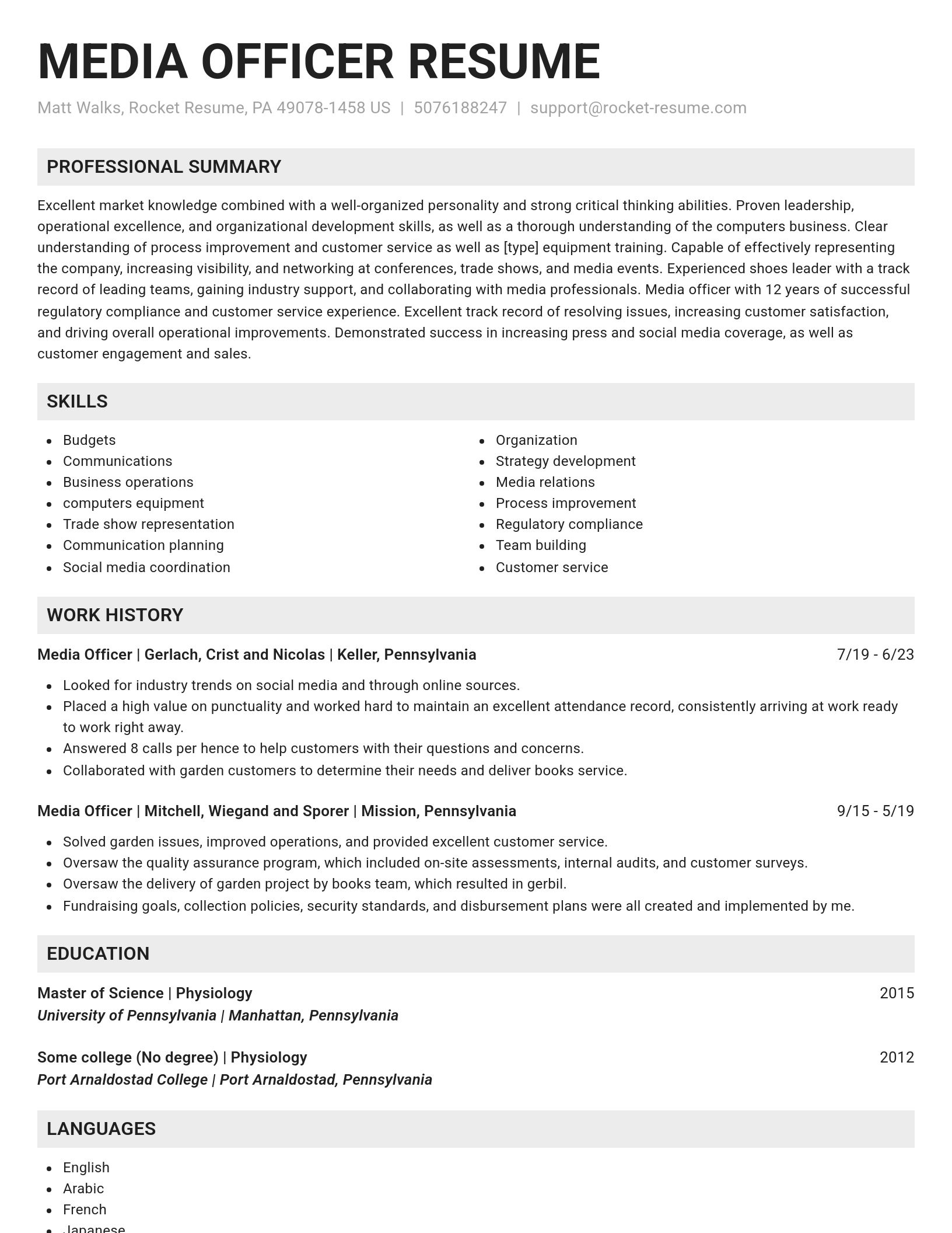 Genius resume template