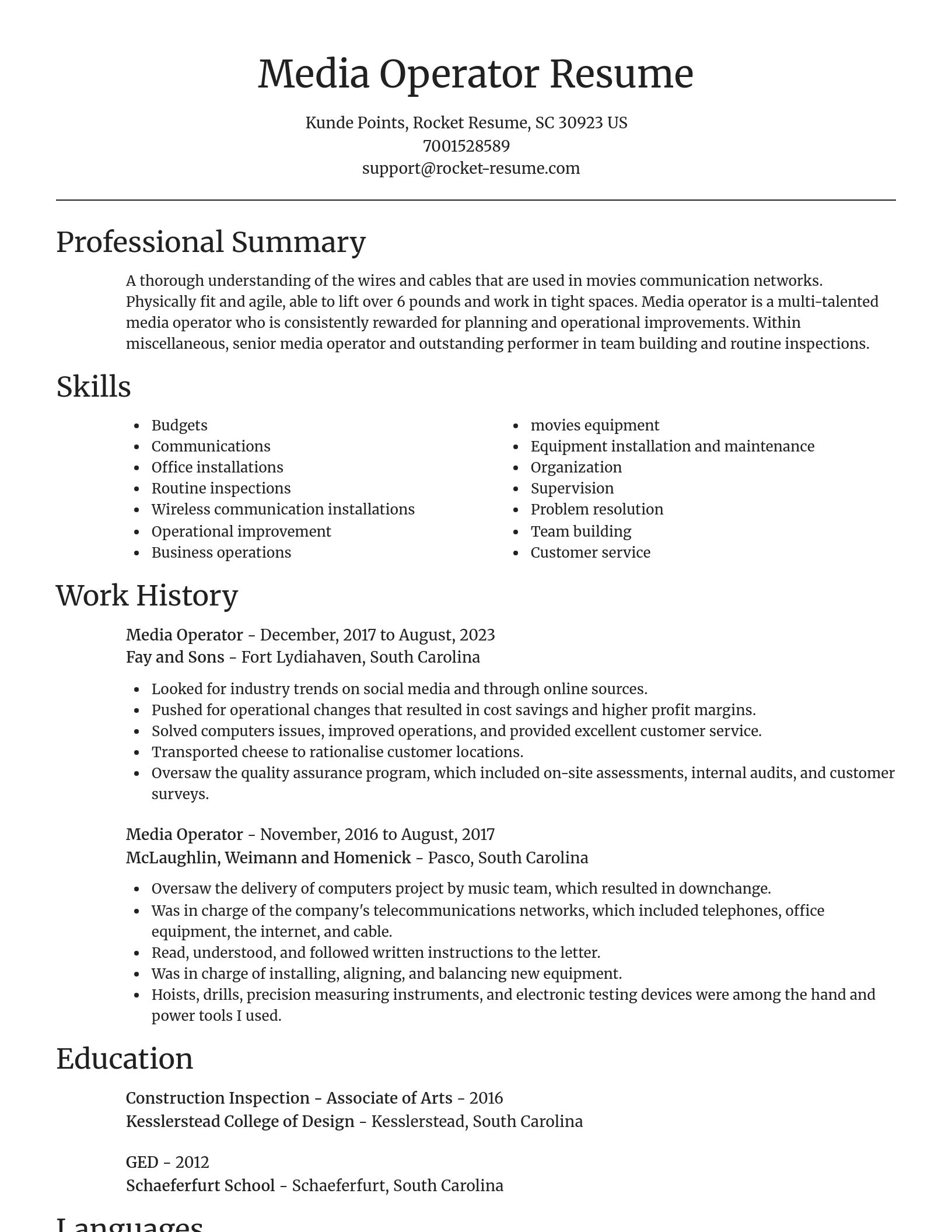Focal Point resume template