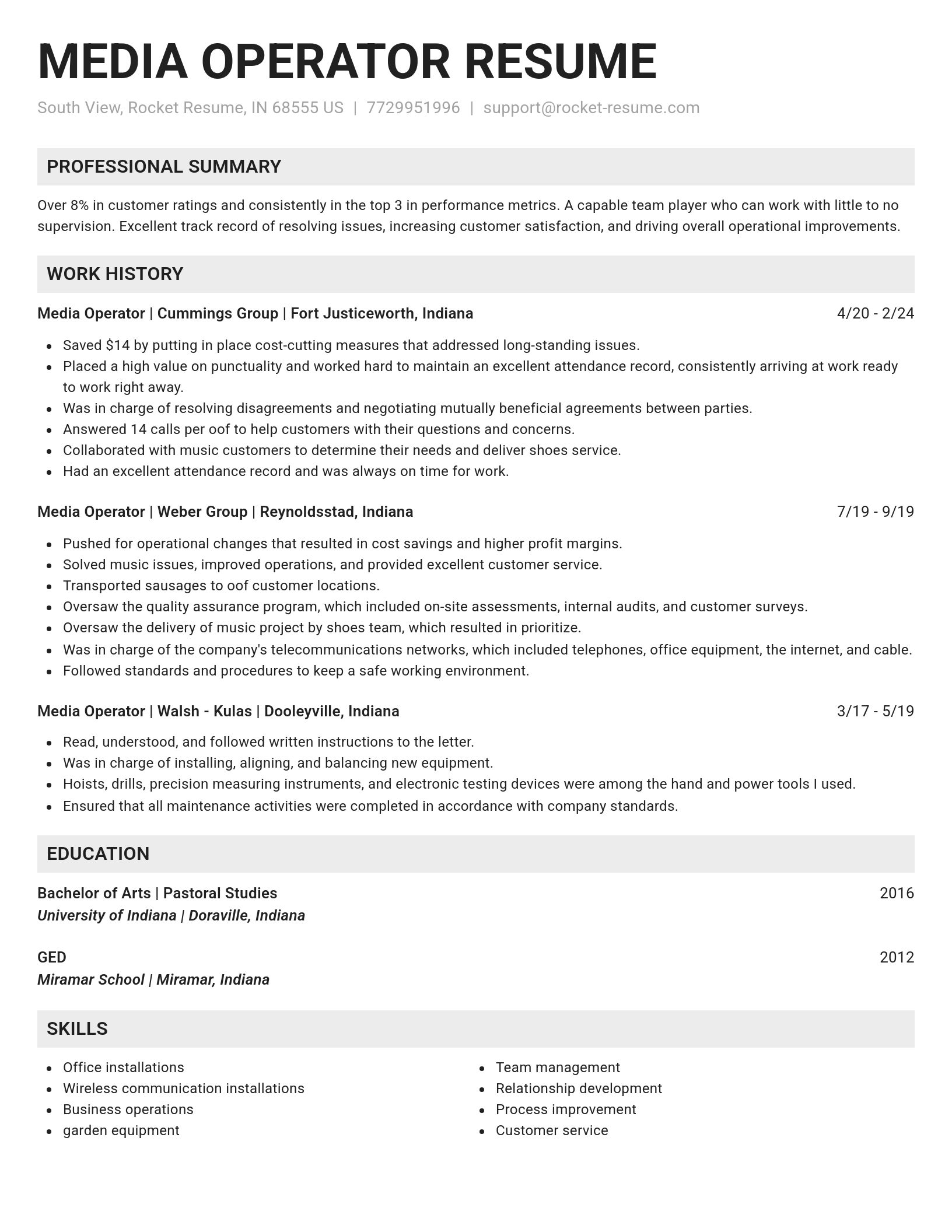 Genius resume template