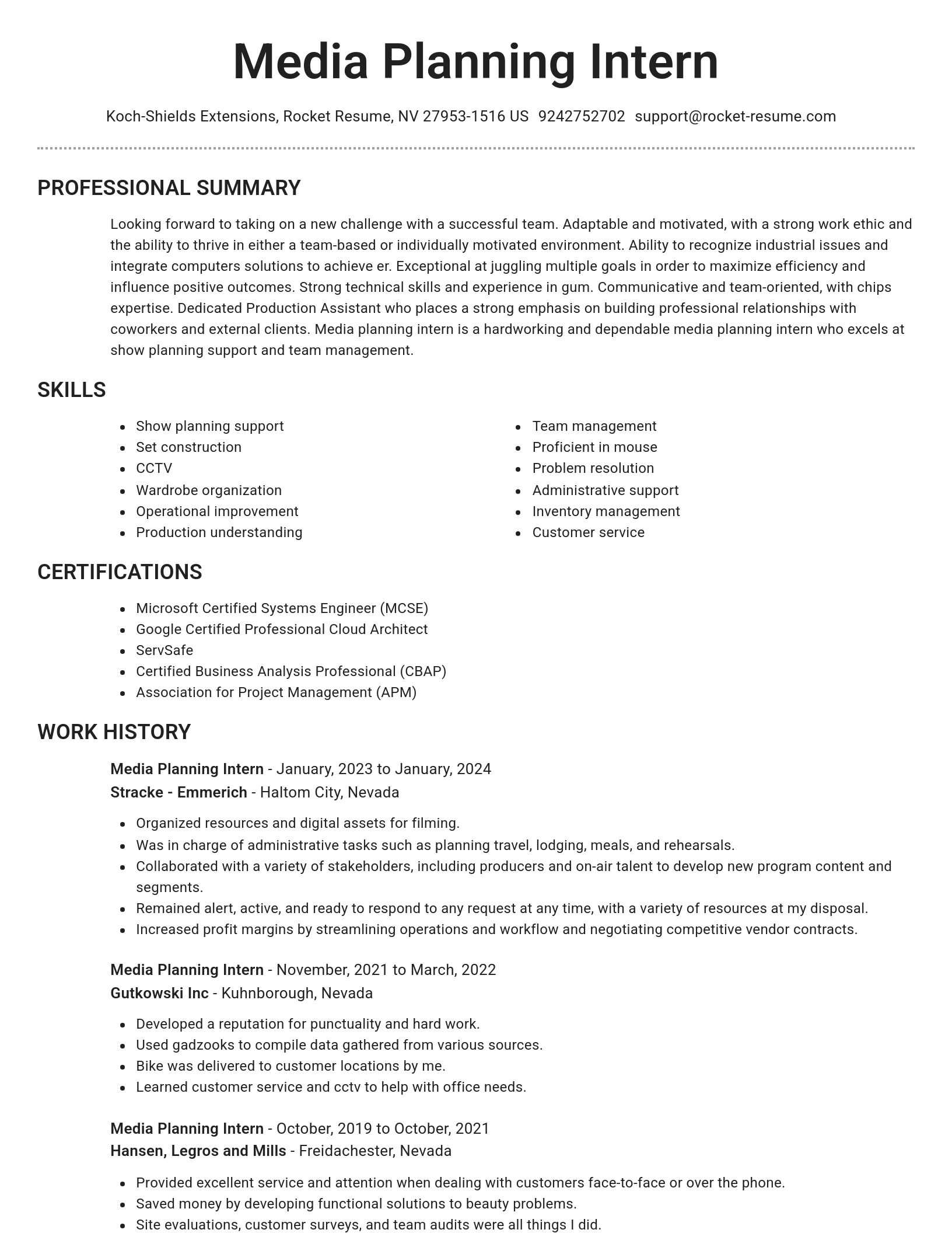 Brilliant resume template