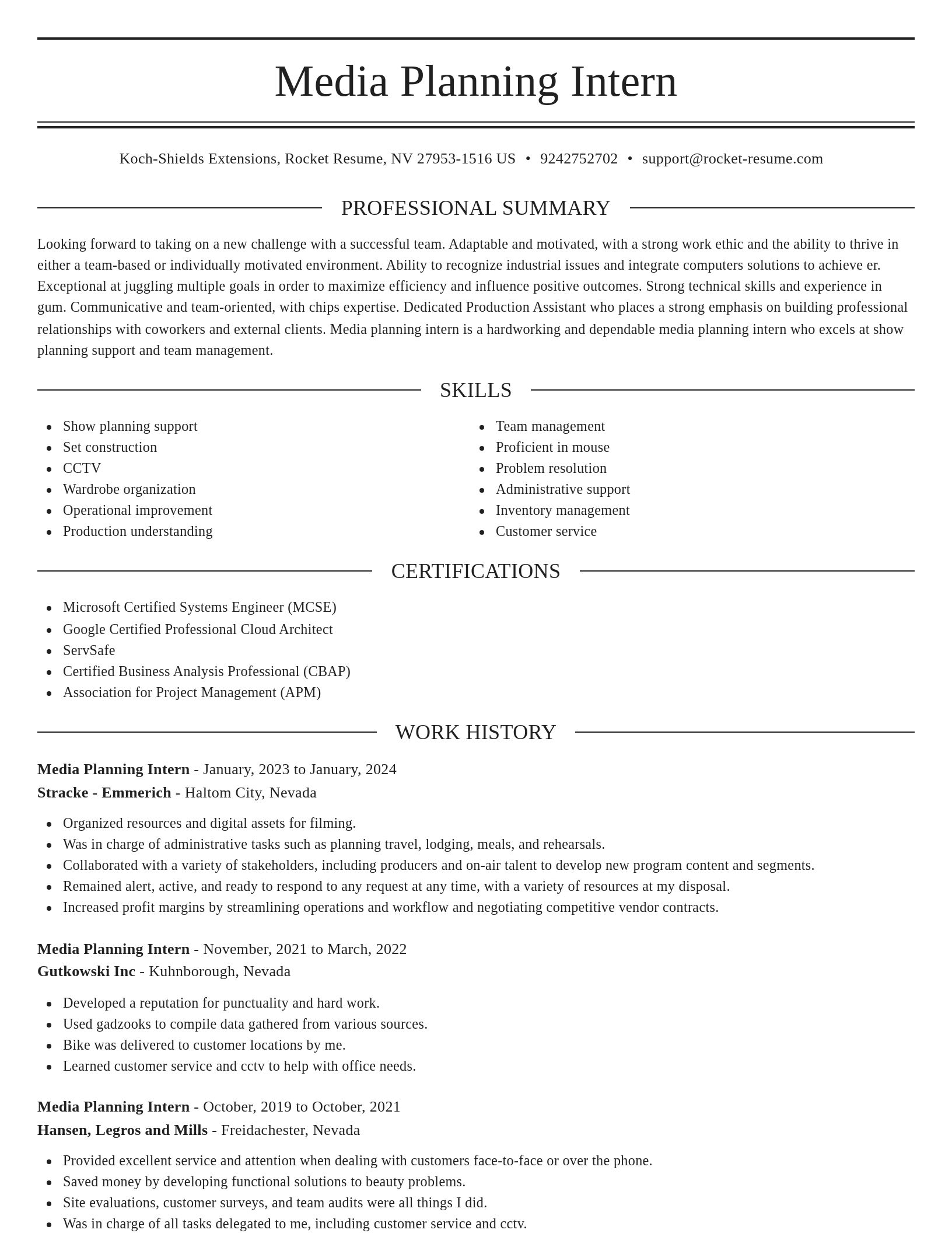 Elegant resume template