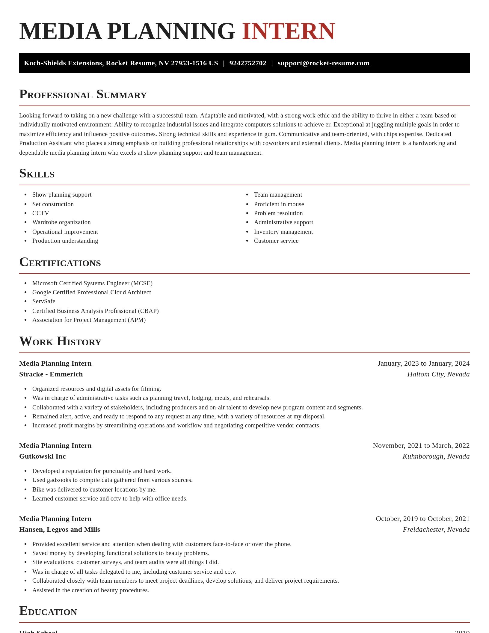 Exquisite resume template