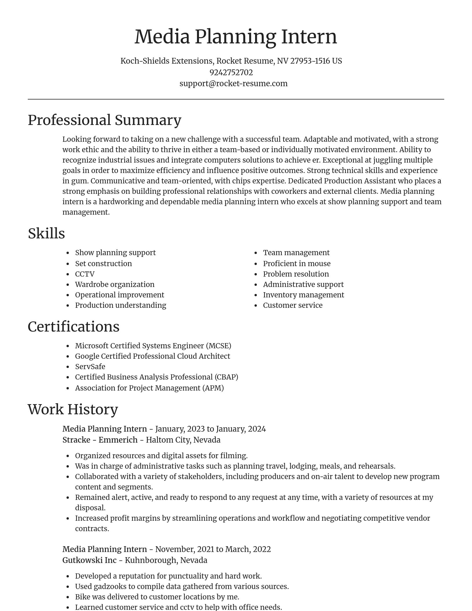 Focal Point resume template