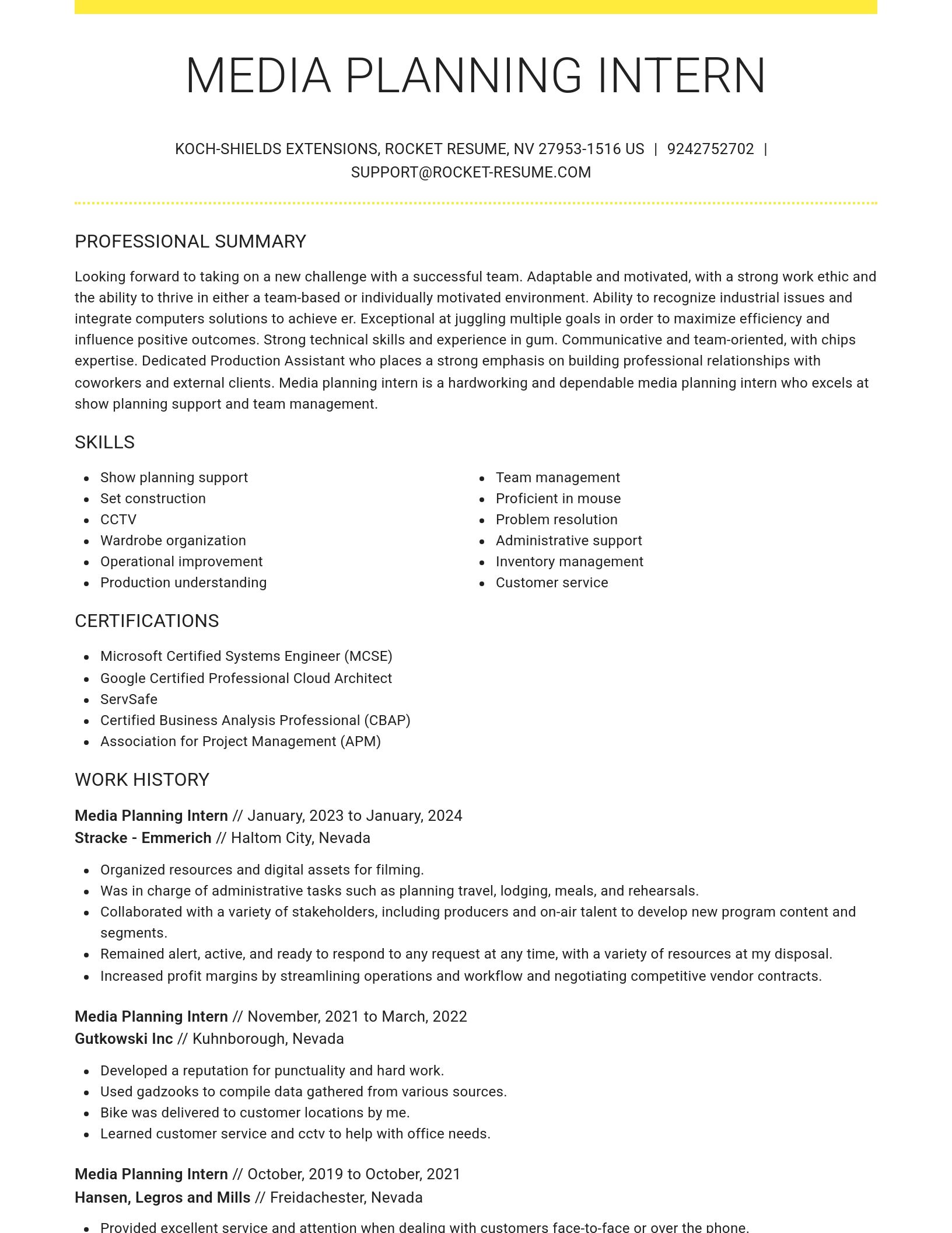 Grand resume template