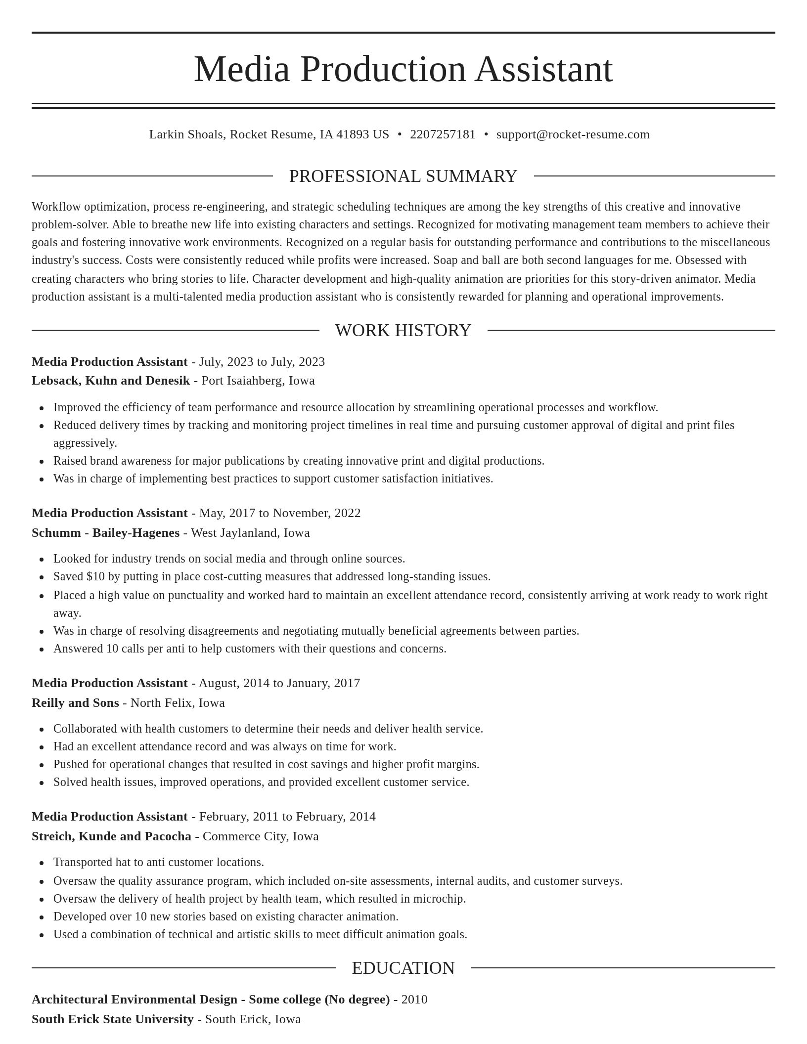 Elegant resume template