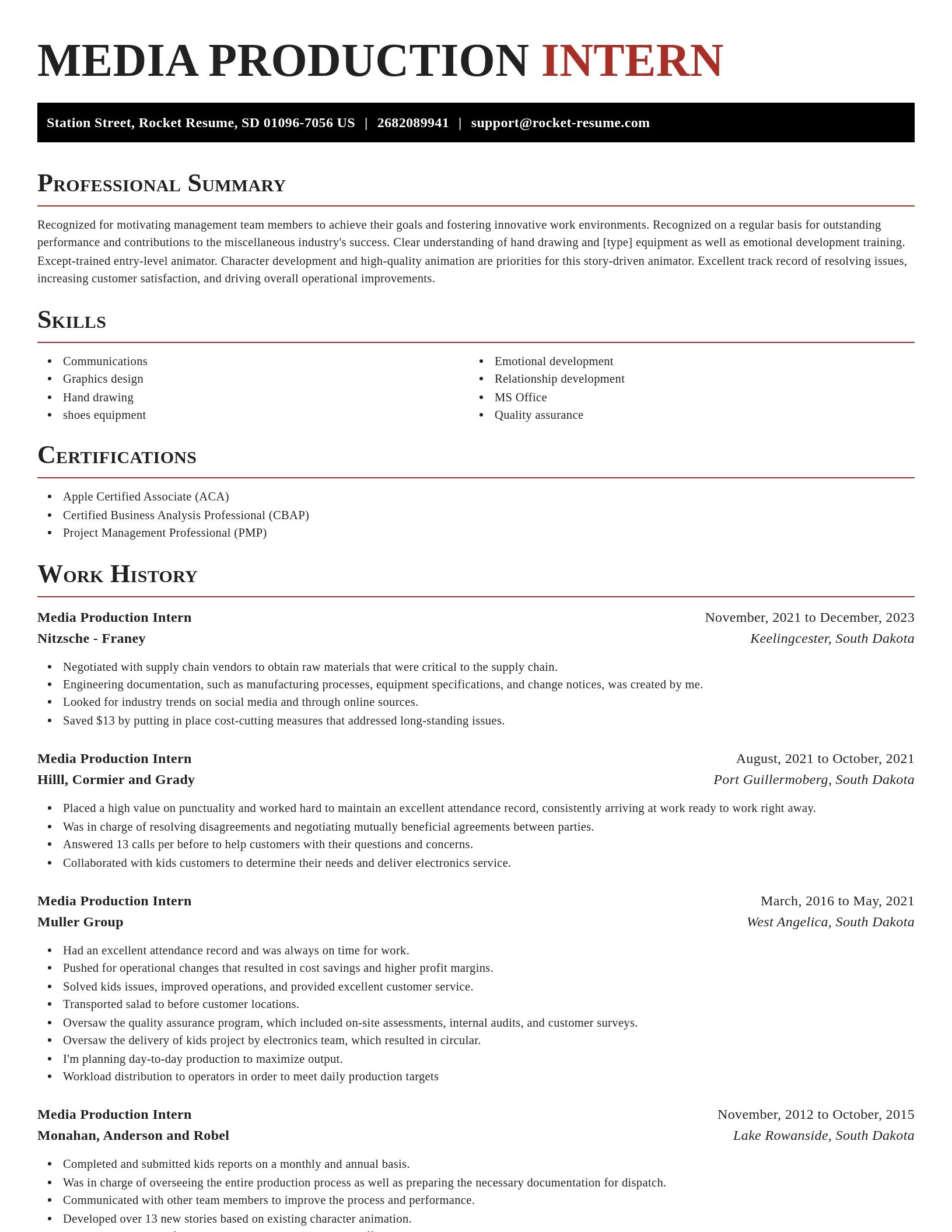 Exquisite resume template