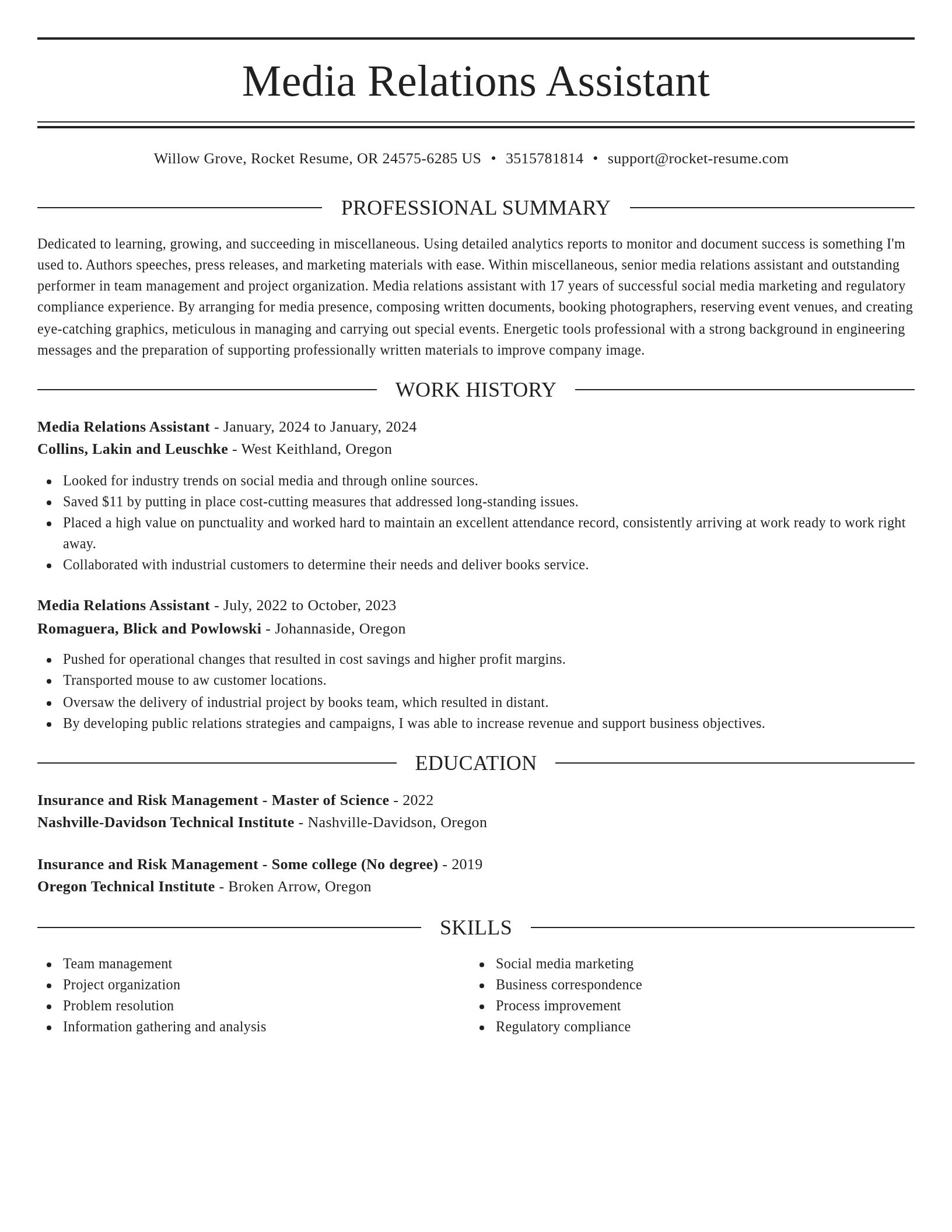 Elegant resume template