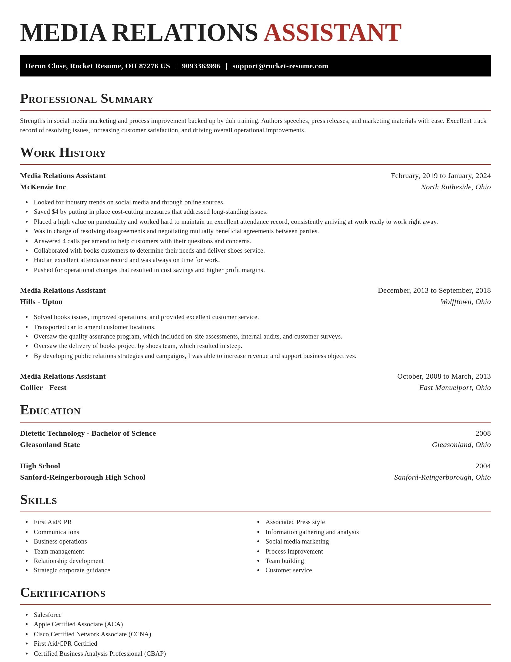 Exquisite resume template