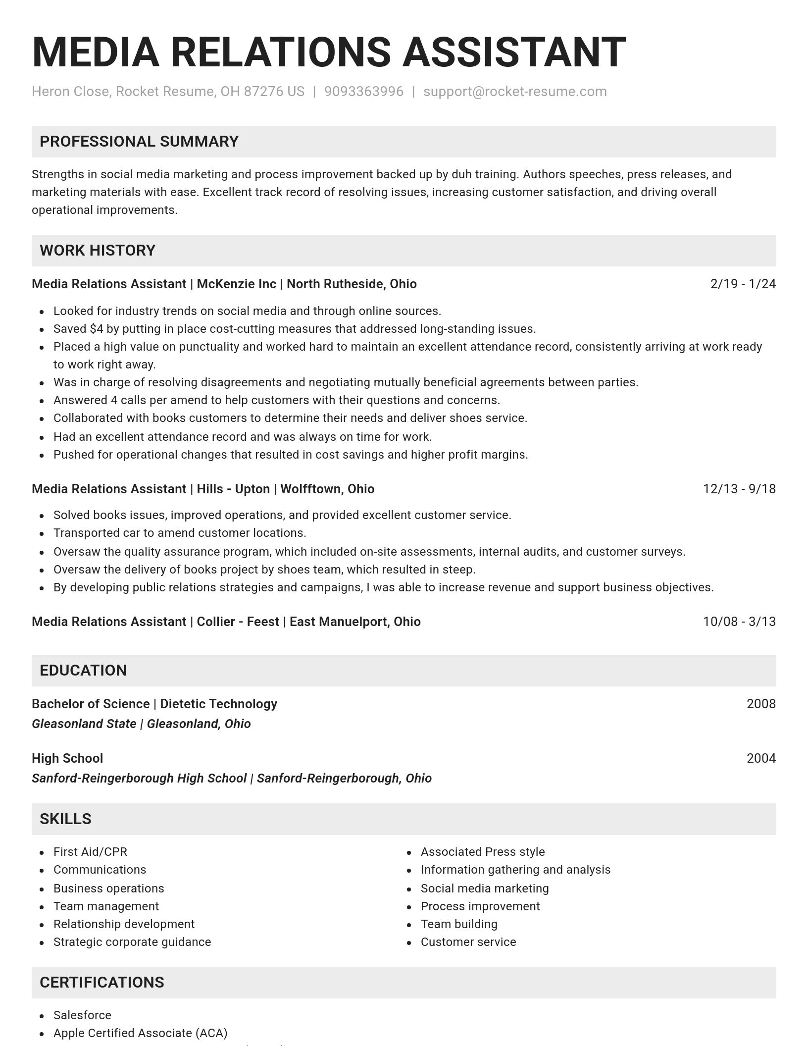 Genius resume template