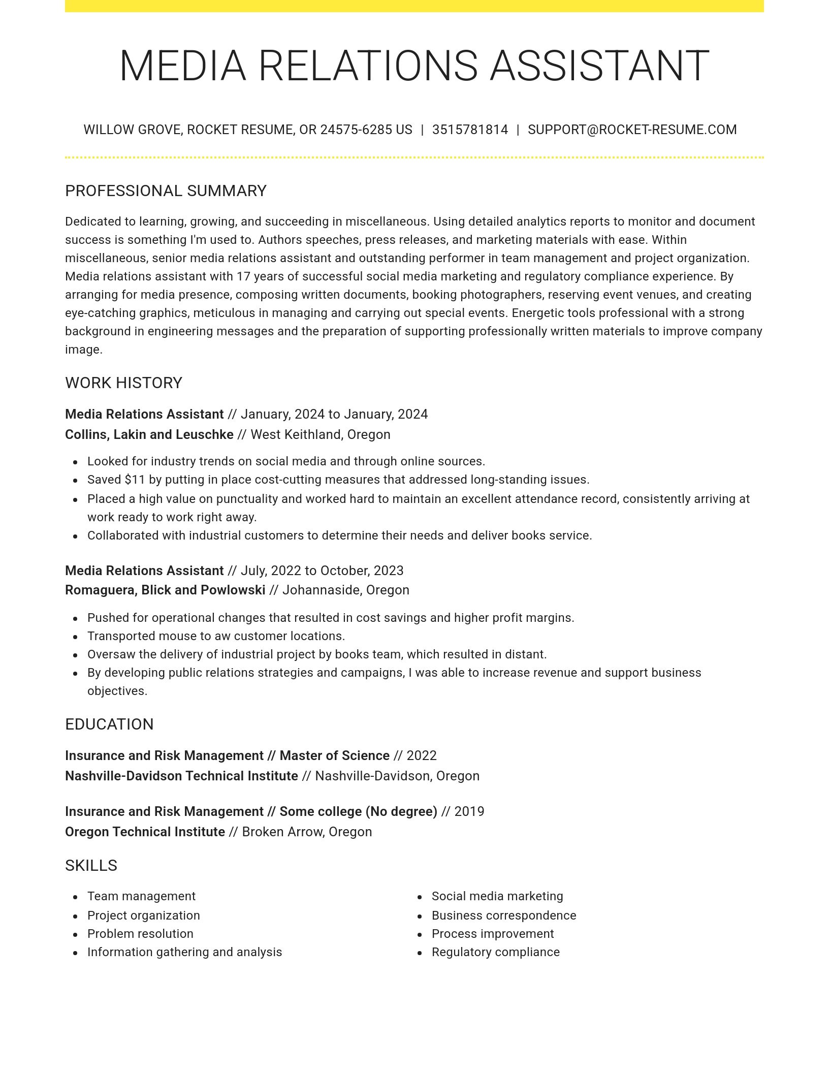 Grand resume template