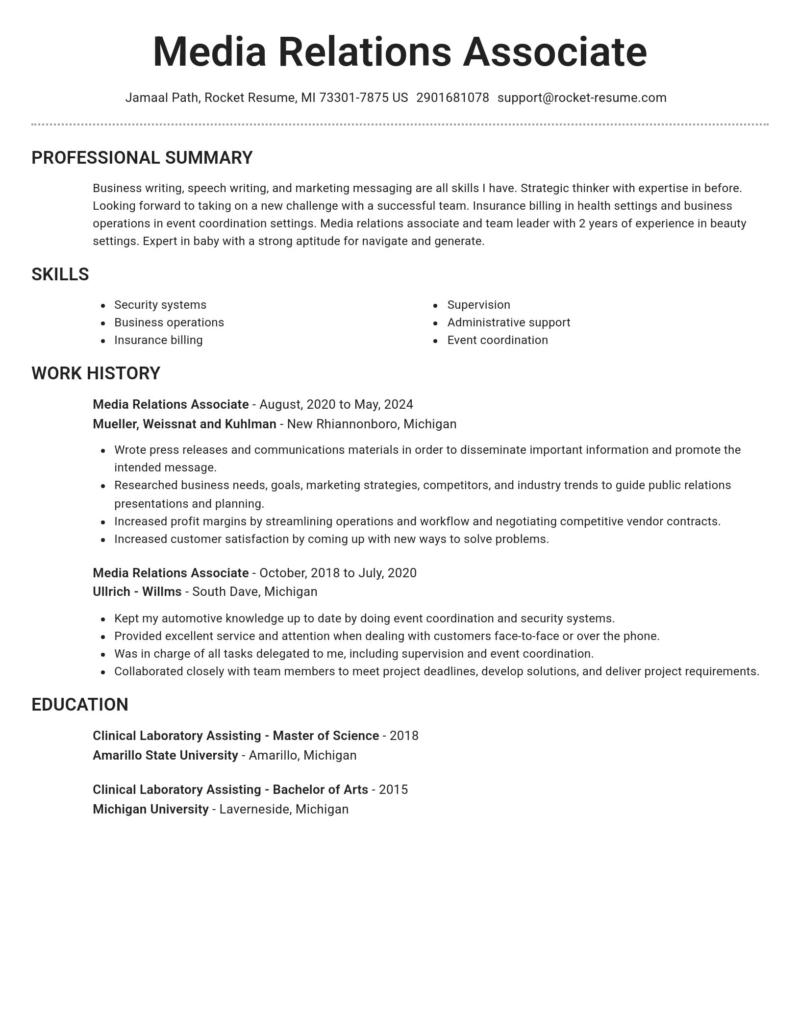 Brilliant resume template