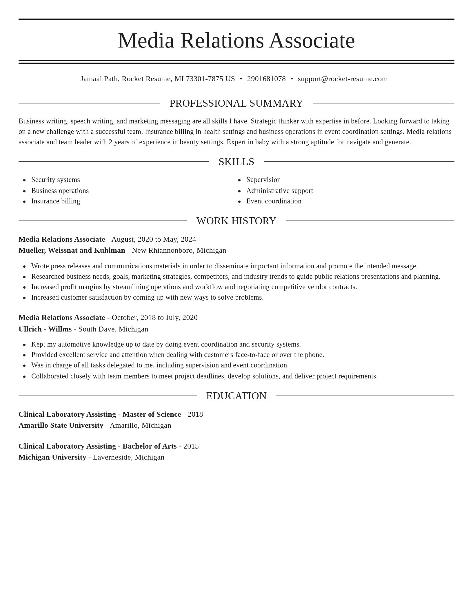 Elegant resume template