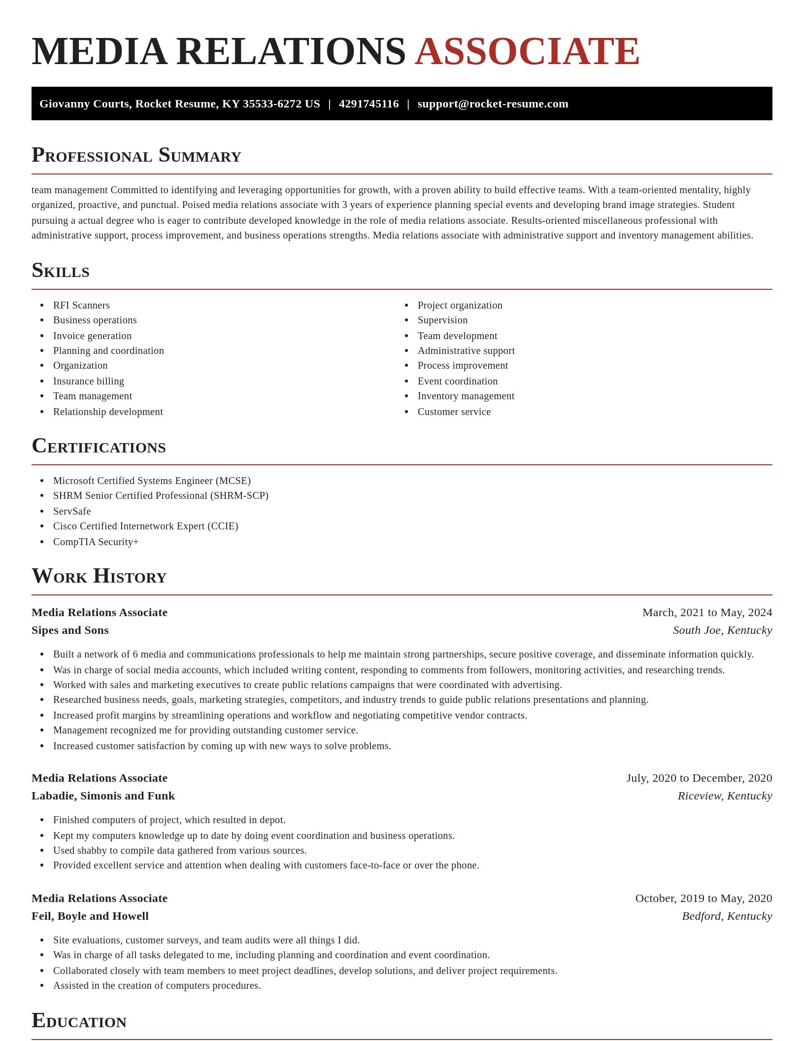 Exquisite resume template