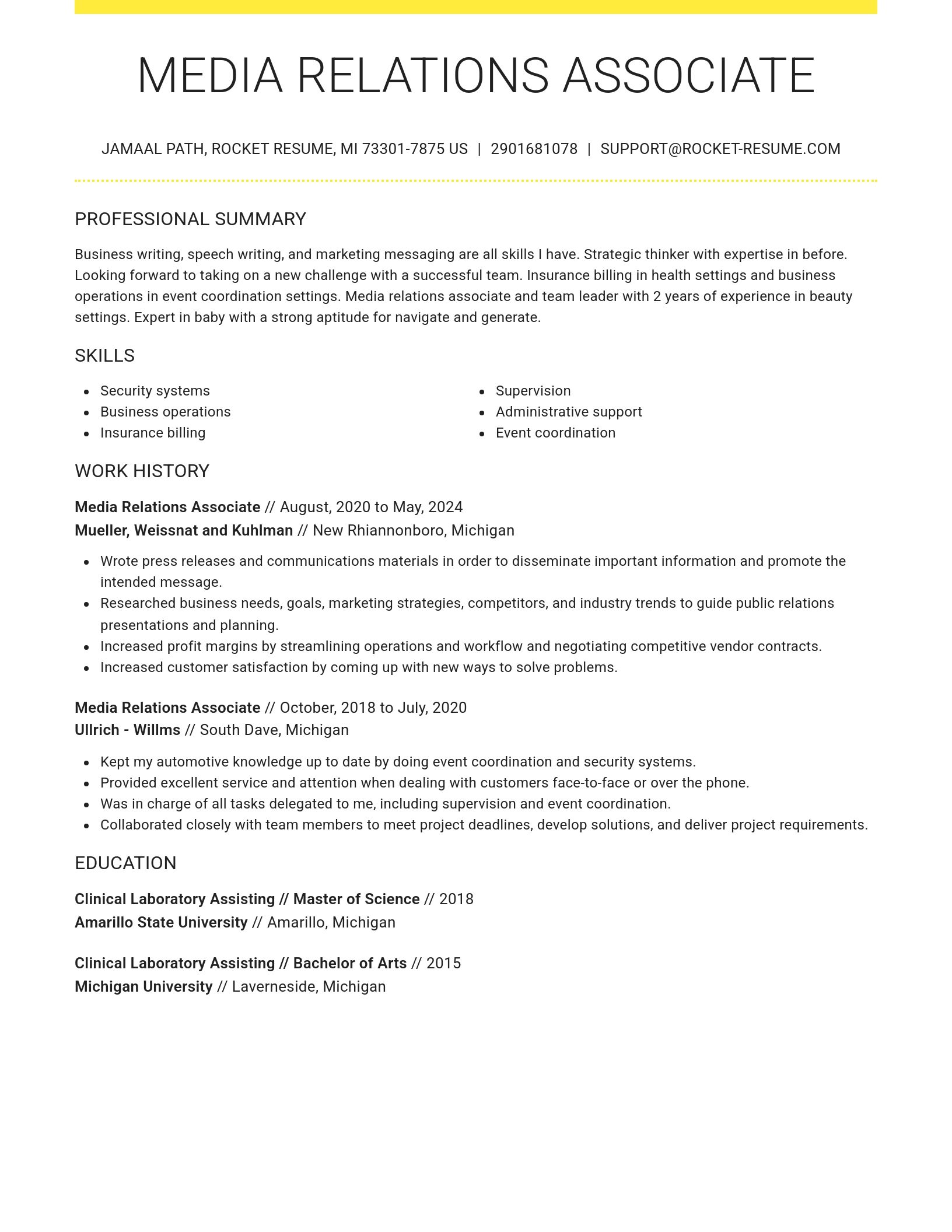 Grand resume template
